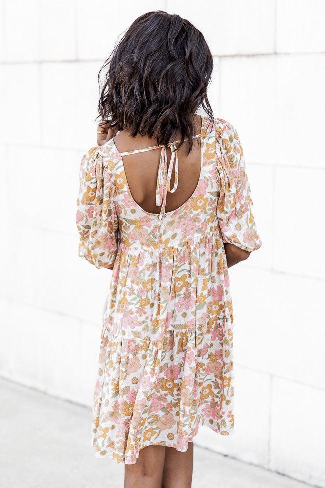 Blissful Nights Multicolored Square Neck Floral Mini Dress Product Image