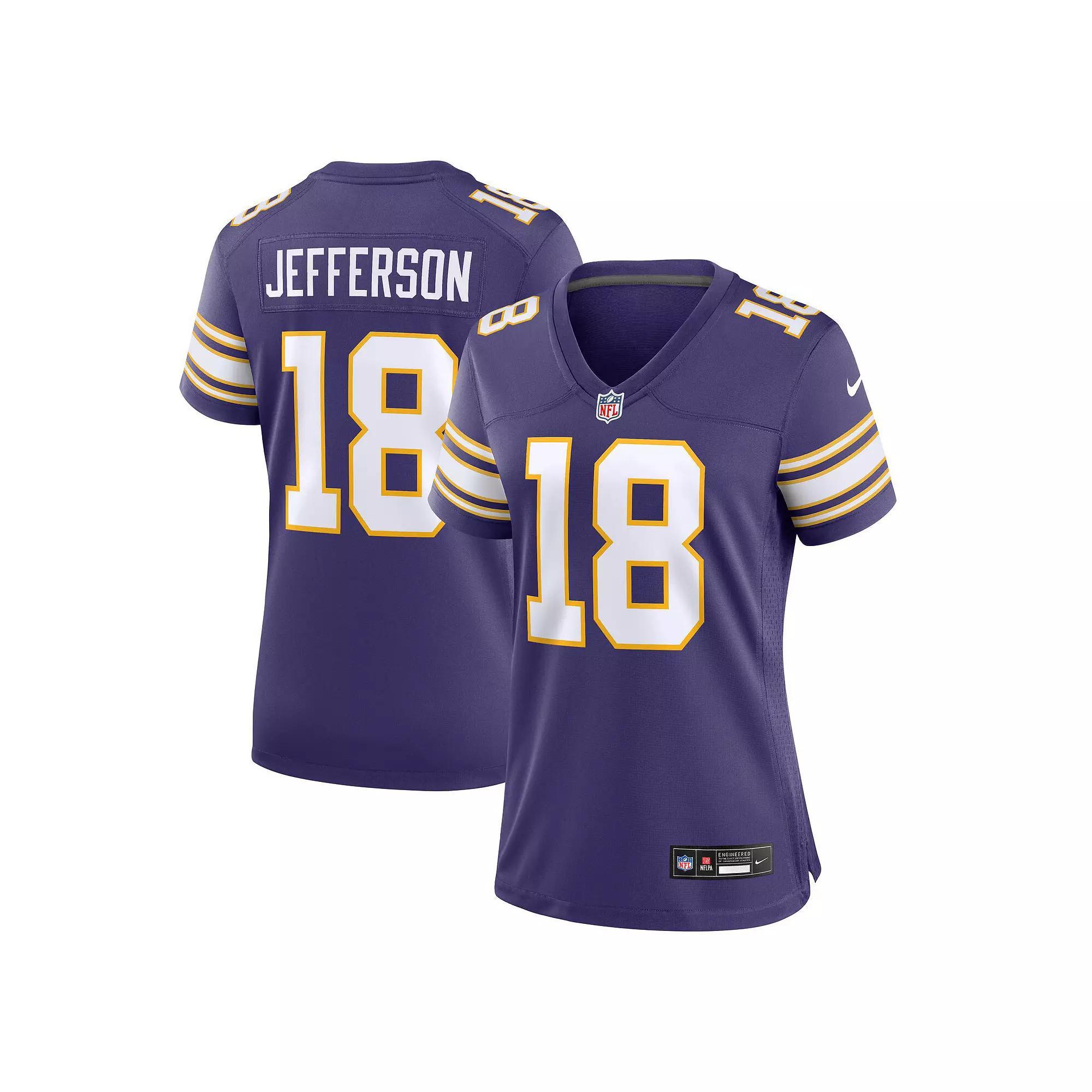 Women's Nike Justin Jefferson Purple Minnesota Vikings Classic Player Game Jersey, Size: XL Product Image