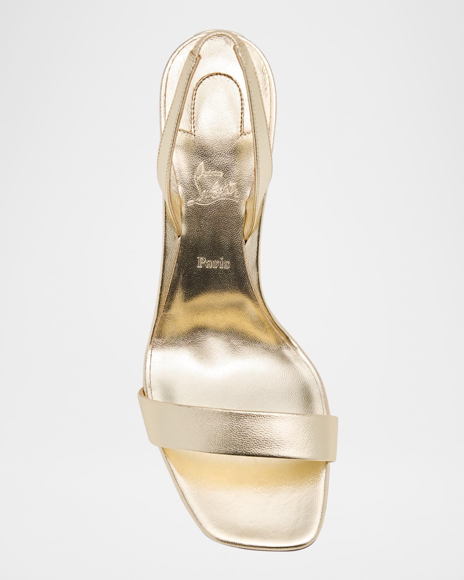Condora Metallic Red Sole Slingback Sandals Product Image