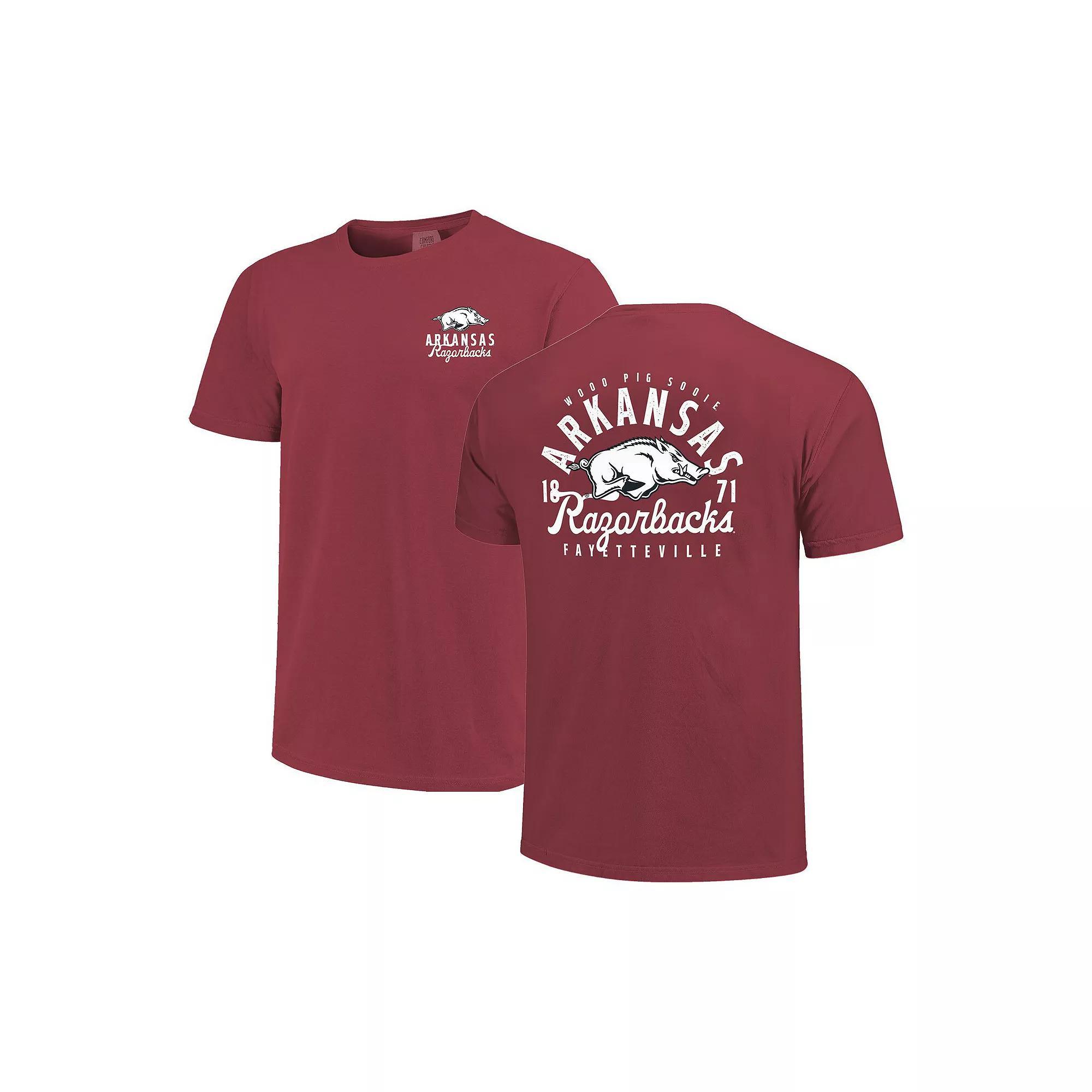 Men's Crimson Arkansas Razorbacks Comfort Colors Mascot Overlay T-Shirt, Size: Small, Red Product Image