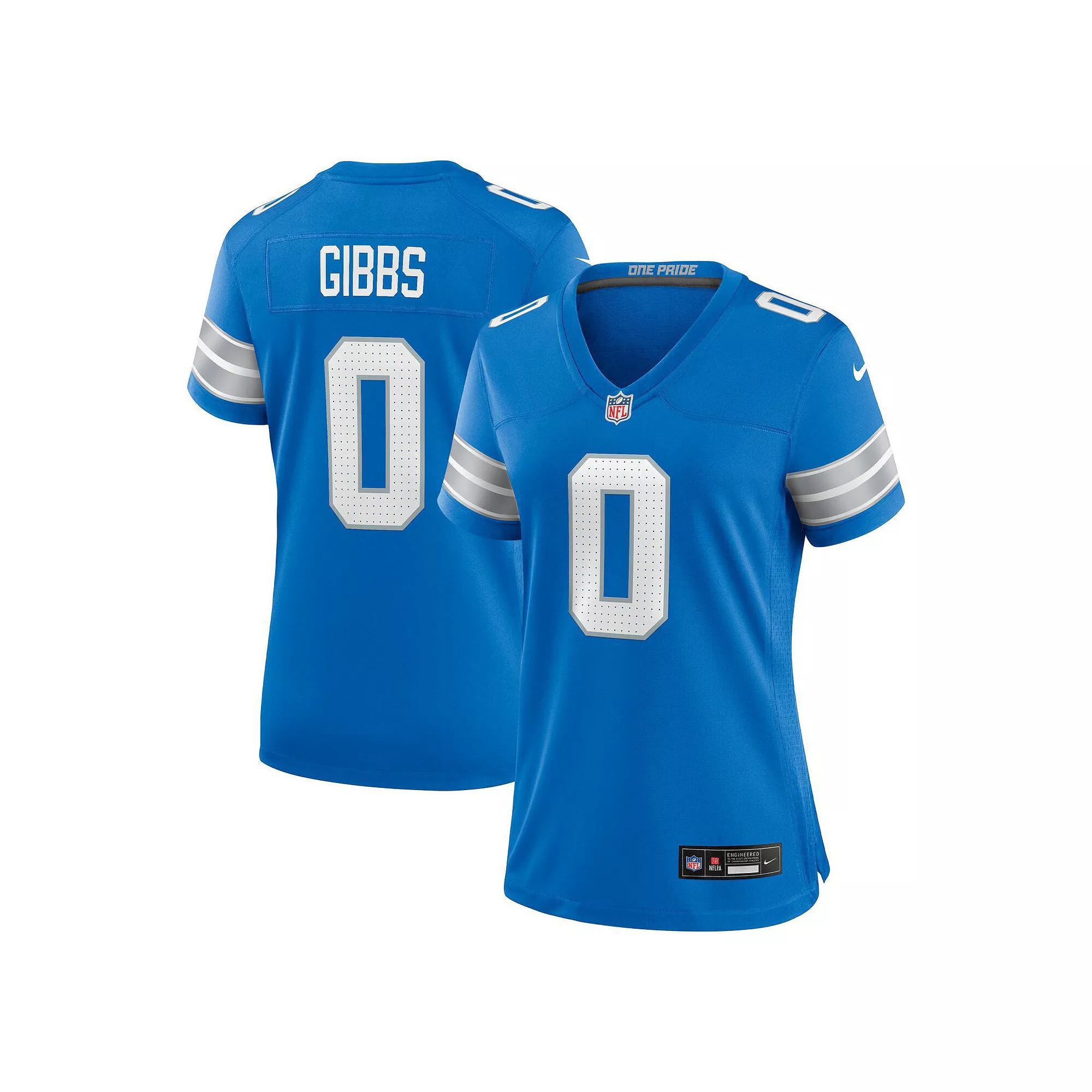 Women's Nike Jahmyr Gibbs Blue Detroit Lions Game Player Jersey, Size: XL Product Image