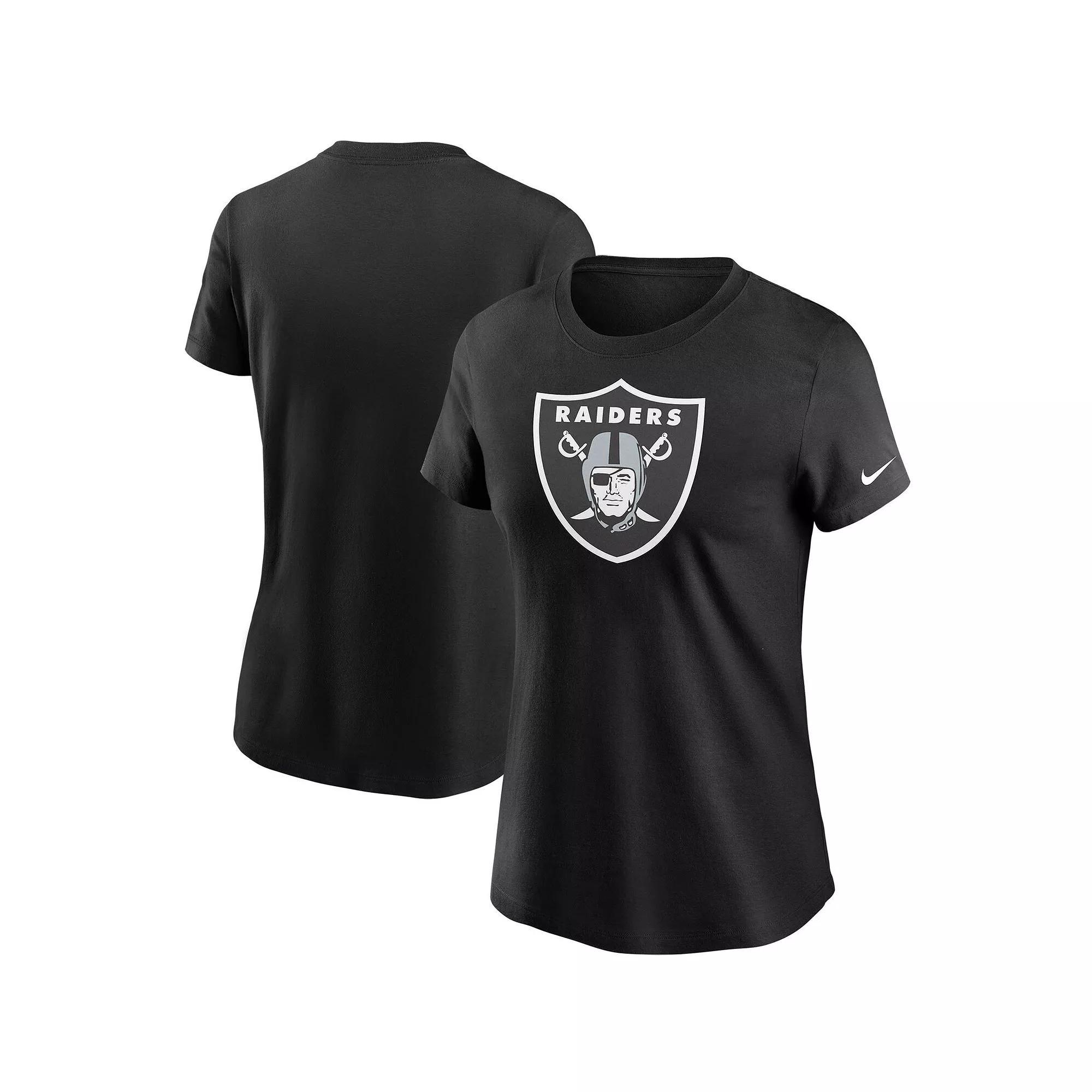 Womens Nike Black Las Vegas Raiders Logo Essential T-Shirt Product Image