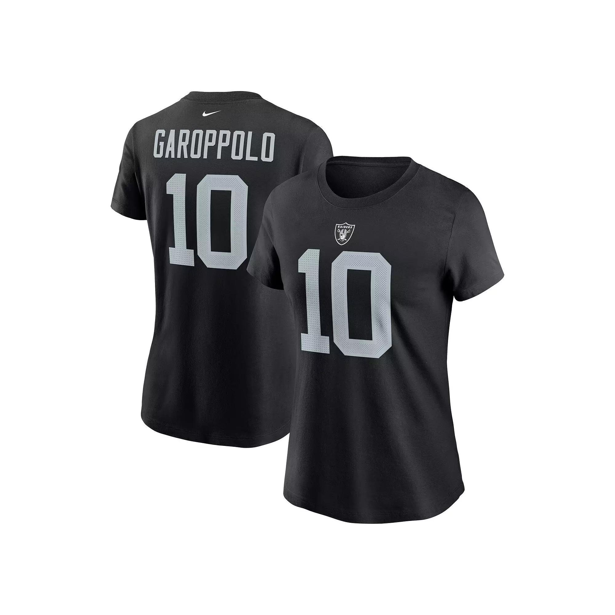 Women's Nike Jimmy Garoppolo Black Las Vegas Raiders Player Name & Number T-Shirt, Size: Small, Lvr Black Product Image