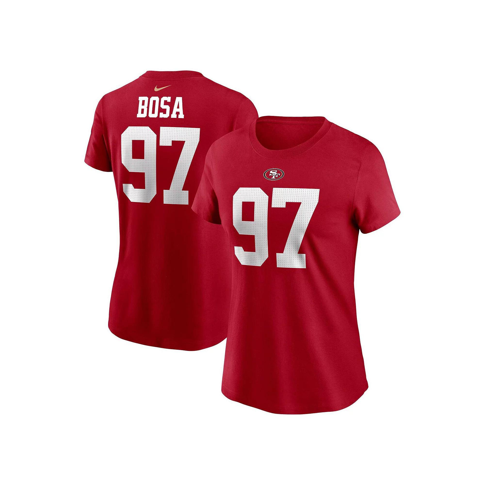 Women's Nike Nick Bosa Scarlet San Francisco 49ers Player Name & Number T-Shirt, Size: 2XL, Red Product Image