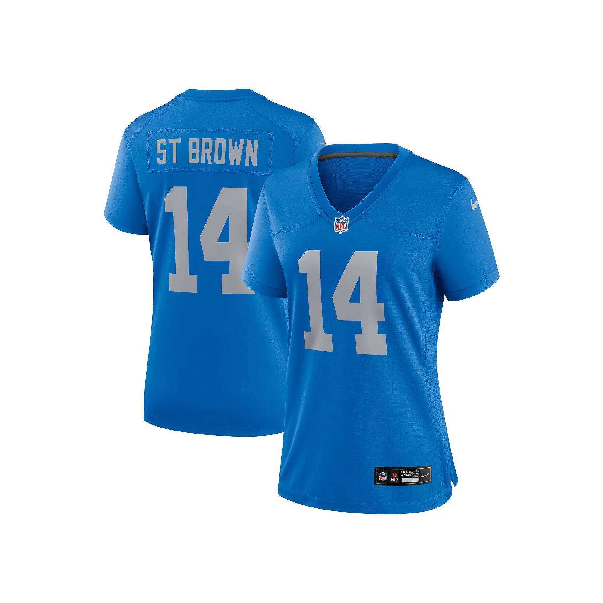Women's Nike Amon-Ra St. Brown Blue Detroit Lions Alternate Game Jersey, Size: Large Product Image