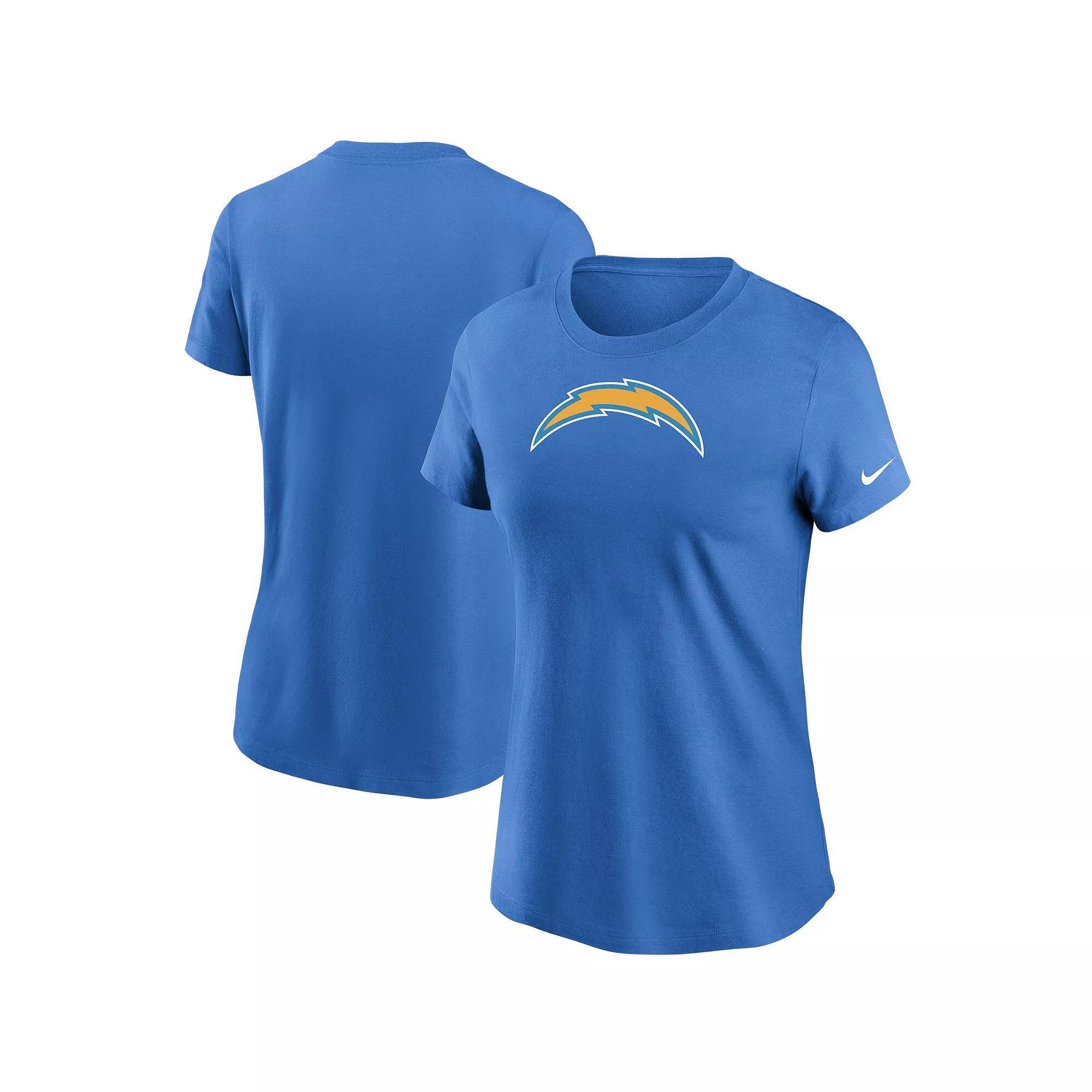 Women's Nike Powder Blue Los Angeles Chargers Logo Essential T-Shirt, Size: Small, Light Product Image