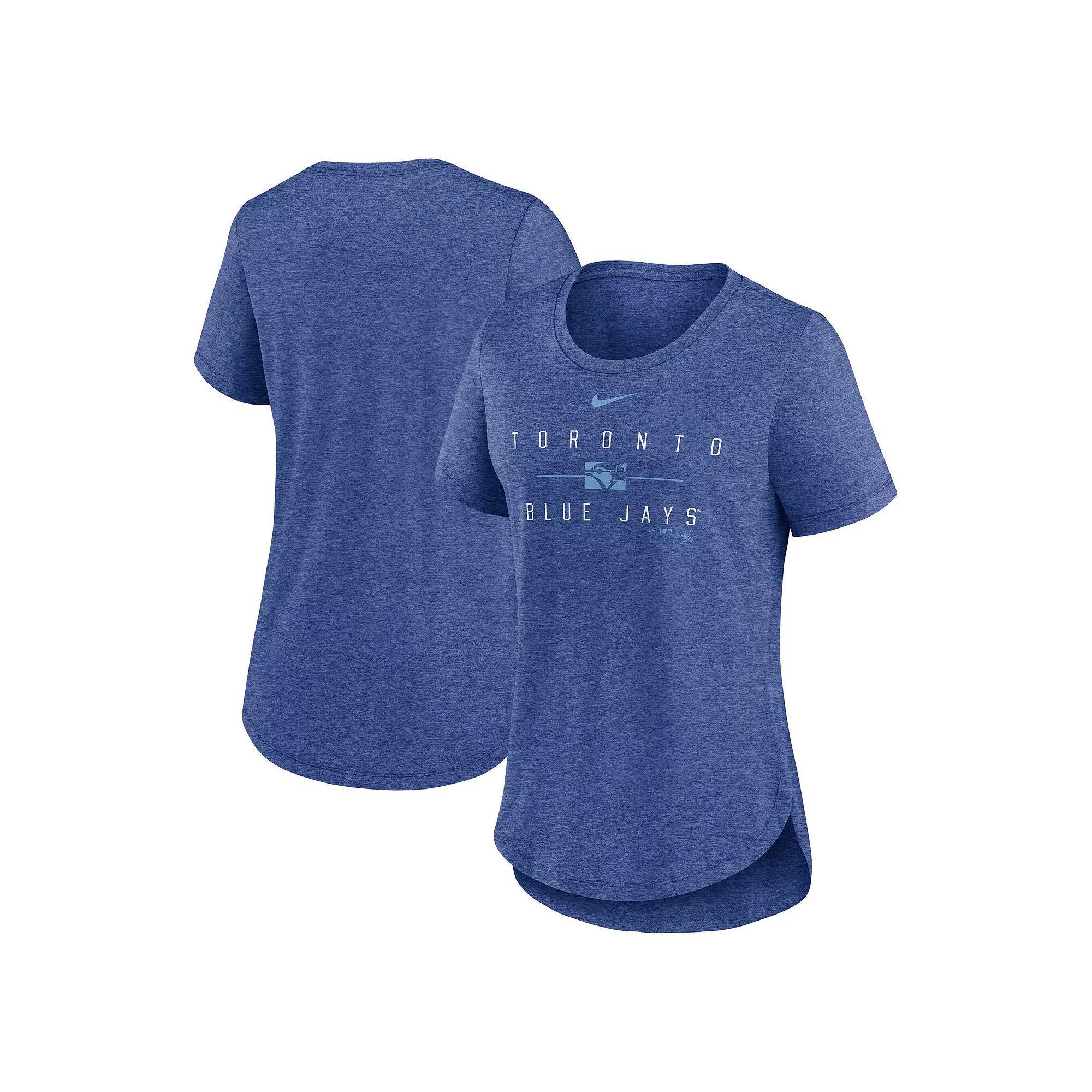 Women's Nike Black Texas Rangers Big Swoosh Tri-Blend Scoop Neck T-Shirt, Size: Small Product Image