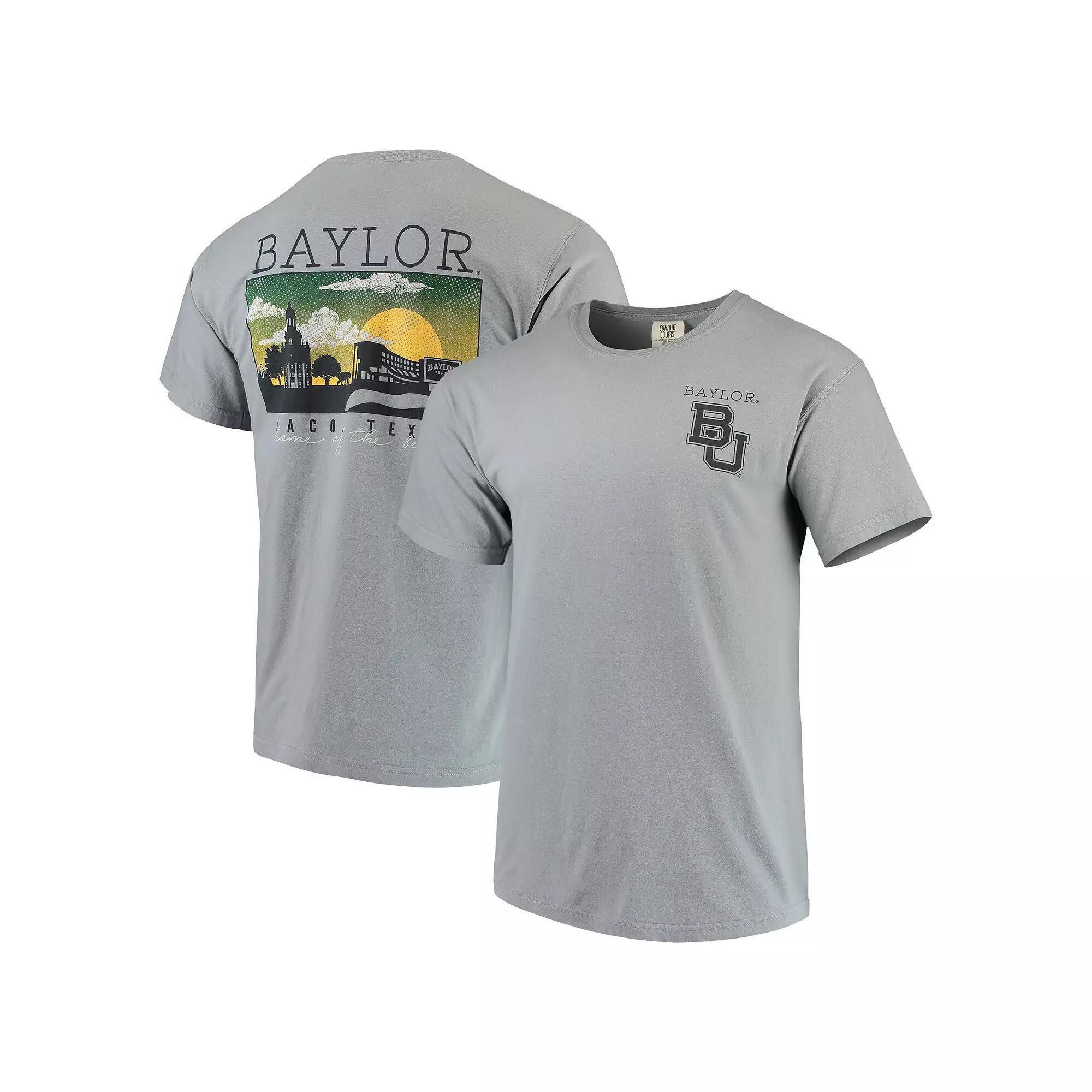Mens Gray Baylor Bears Team Comfort Colors Campus Scenery T-Shirt Product Image