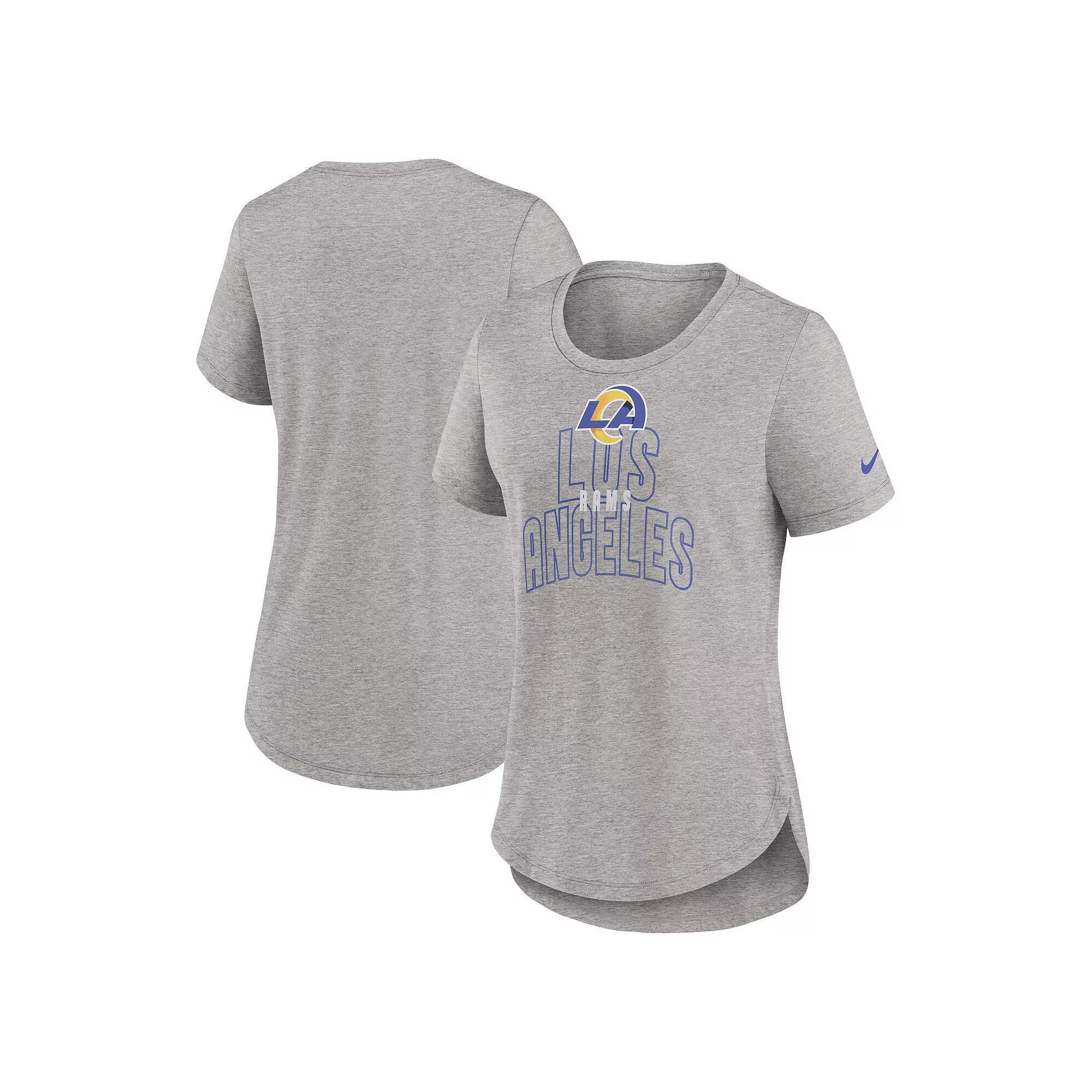 Women's Nike Heather Gray Las Vegas Raiders Fashion Tri-Blend T-Shirt, Size: Small, Lvr Grey Product Image