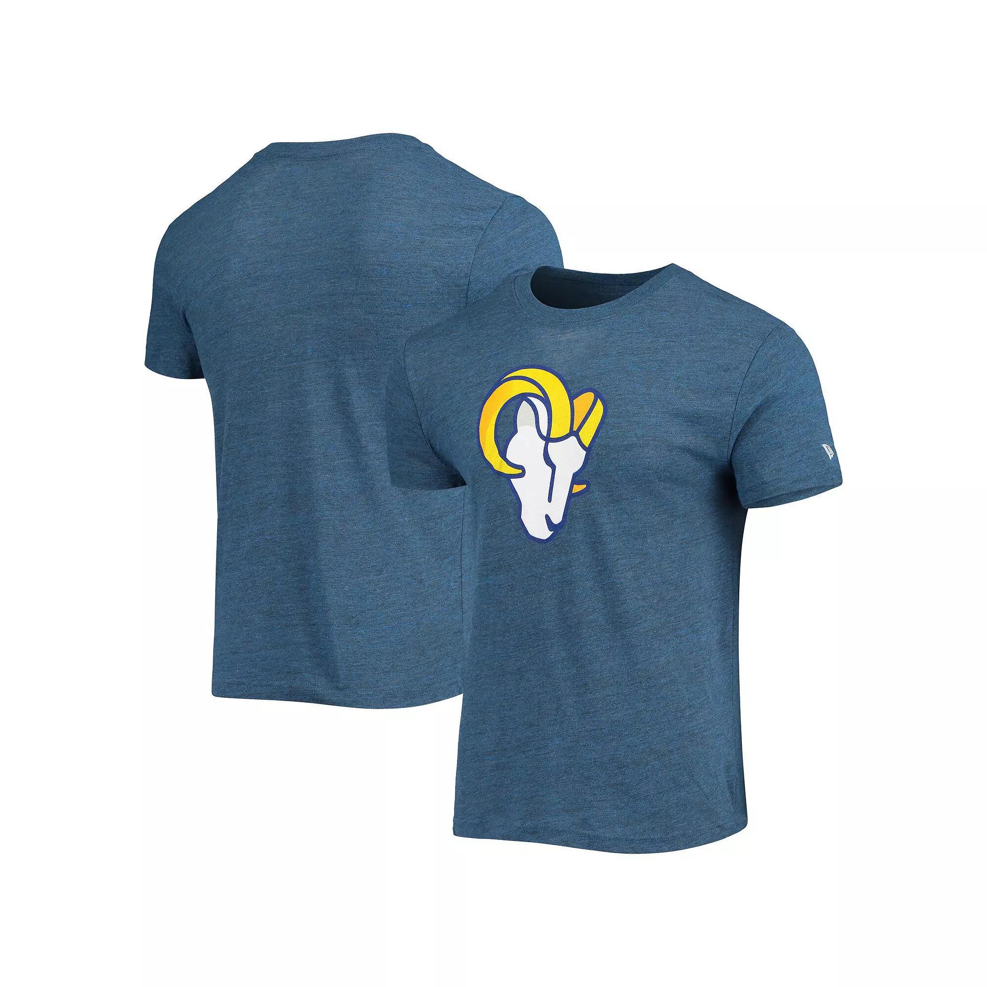 Men's New Era Heathered Royal Los Angeles Rams Alternative Logo Tri-Blend T-Shirt, Size: 2XL, Blue Product Image
