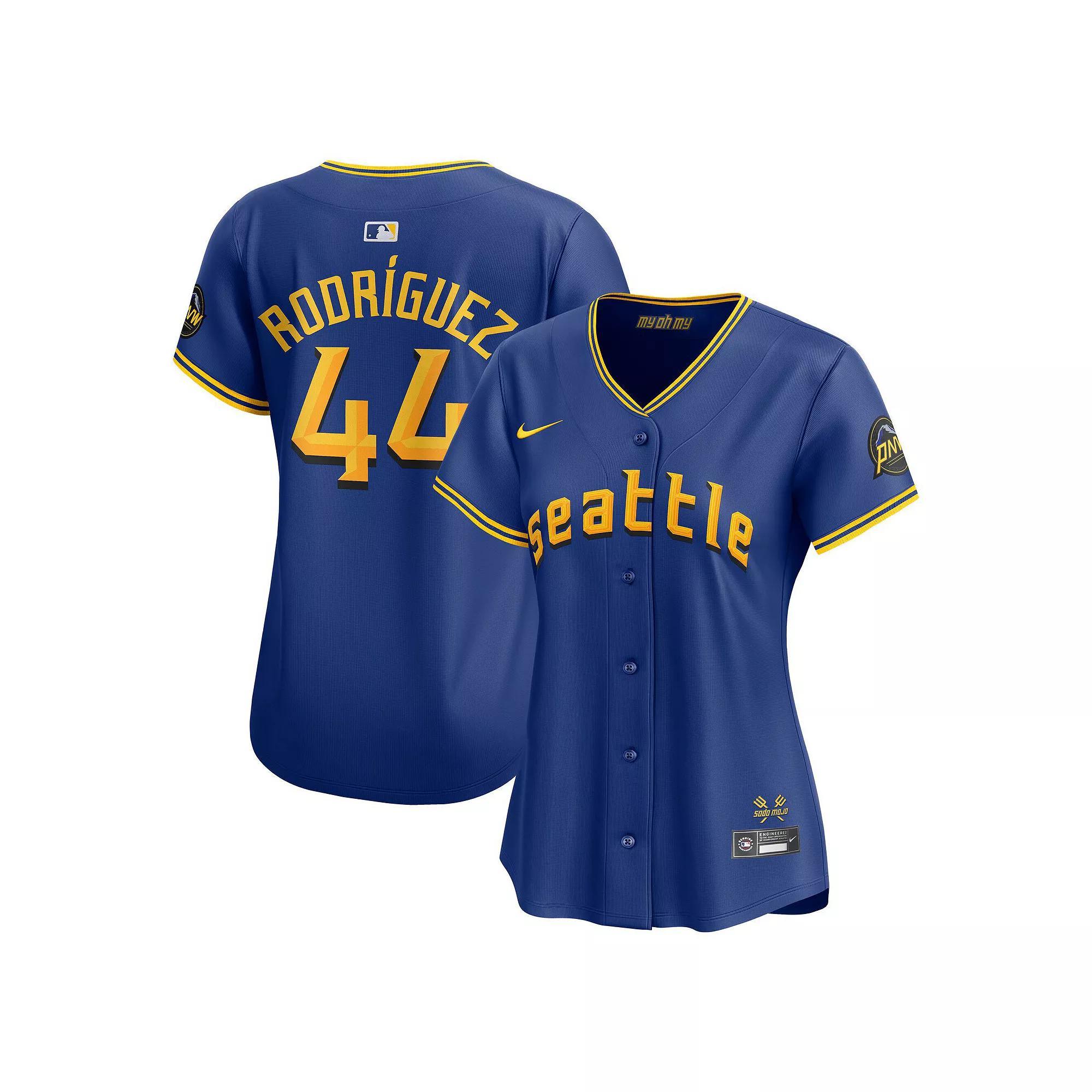 Women's Nike Julio Rodriguez Royal Seattle Mariners City Connect Limited Jersey, Size: Large, Blue Product Image