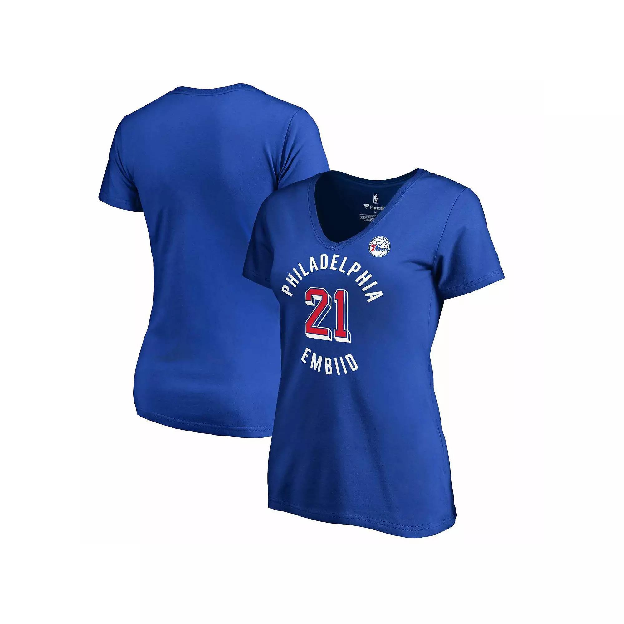 Women's Fanatics Branded Joel Embiid Royal Philadelphia 76ers Plus Size Notable T-Shirt, Size: PLUS XL, 76r Blue Product Image