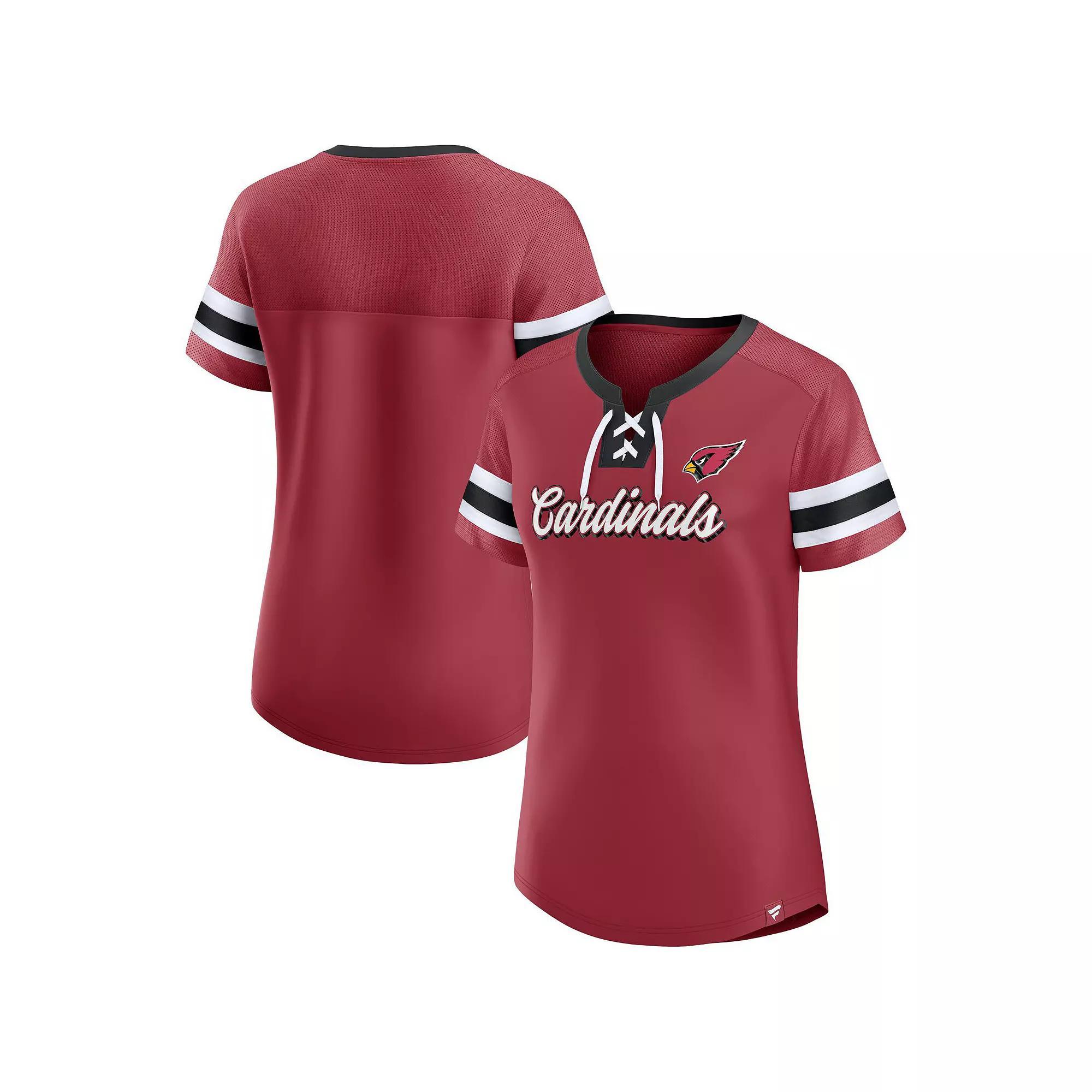 Womens Fanatics Branded Cardinal Arizona Cardinals Original State Lace-Up T-Shirt Product Image