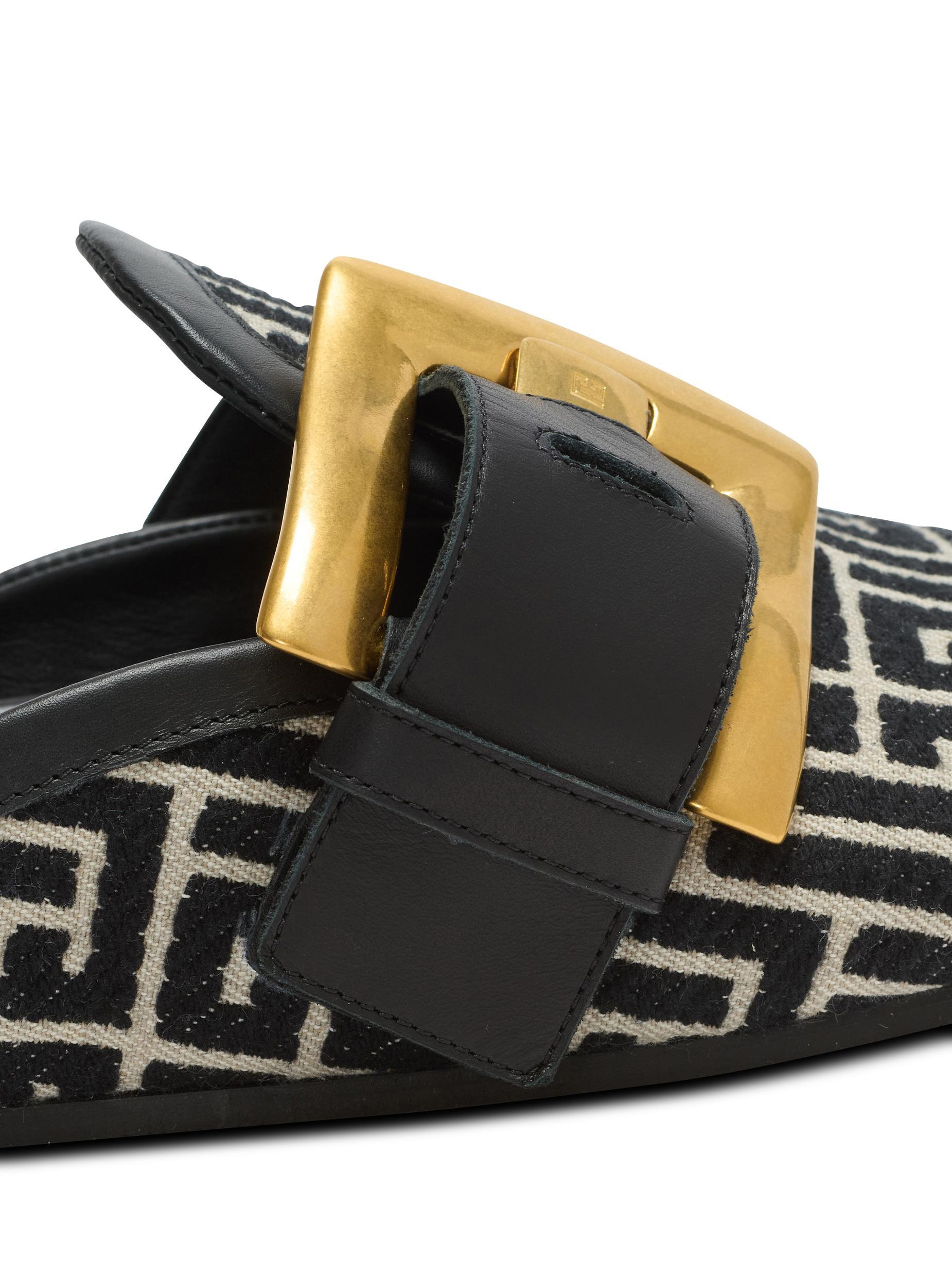 Anthem mules in jacquard canvas with PB monogram Product Image