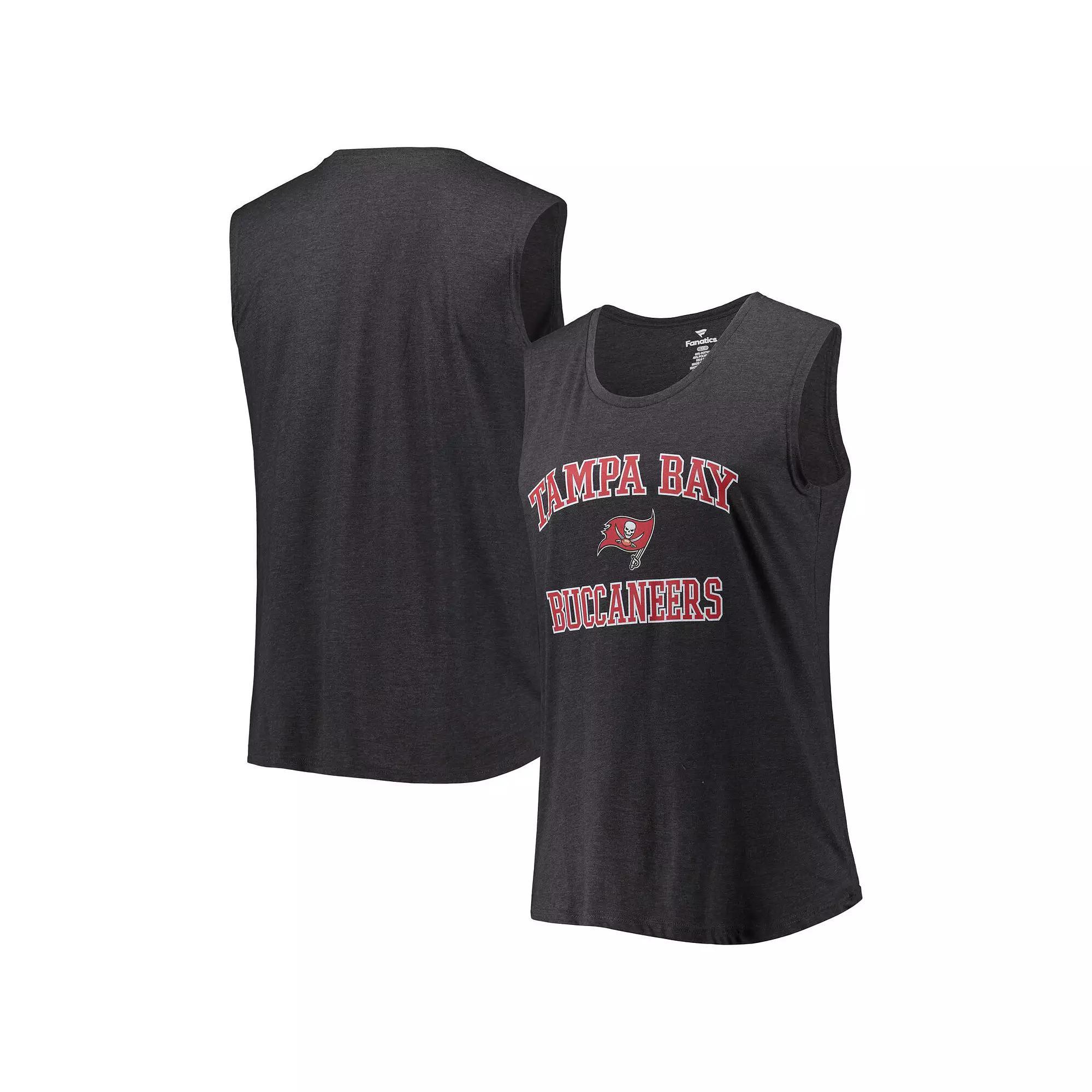 Womens Fanatics Branded Heather Charcoal Tampa Bay Buccaneers Plus Size Tank Top Product Image
