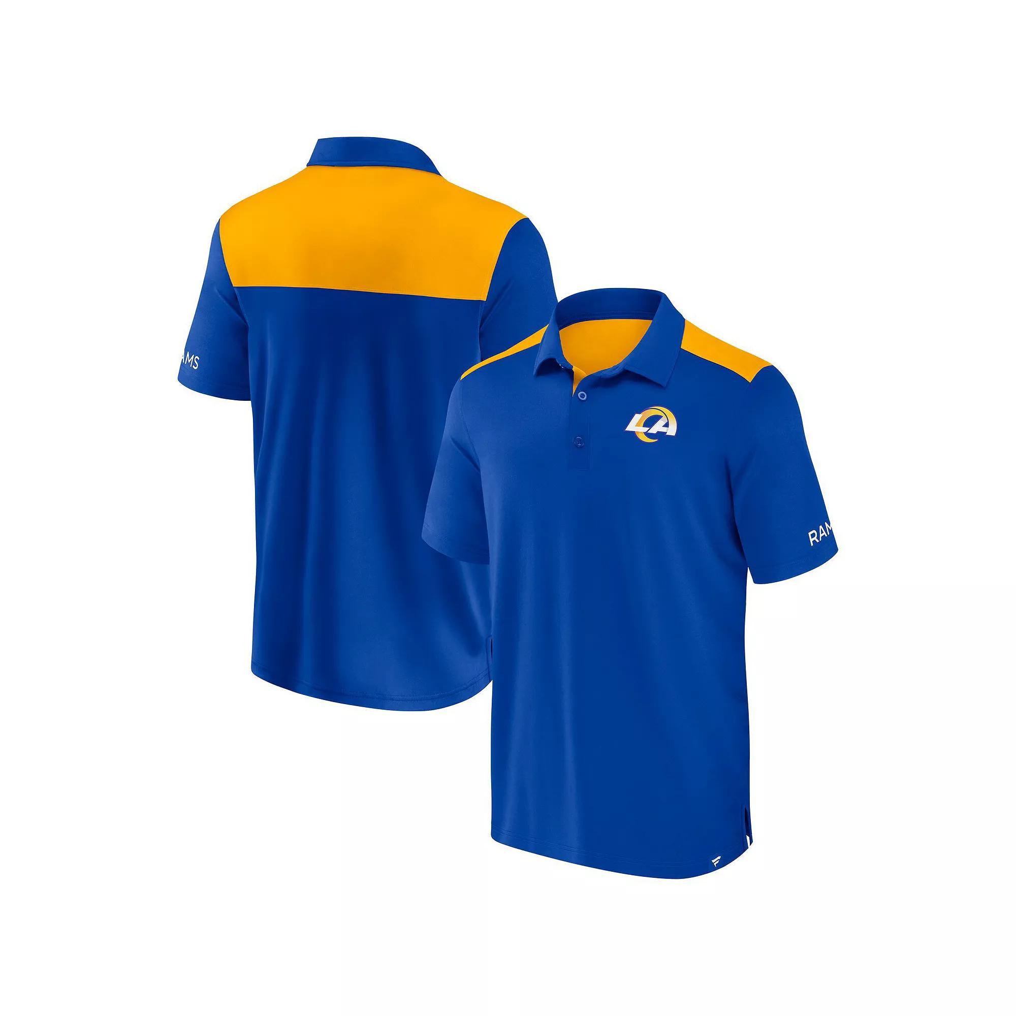 Men's Fanatics  Black/Gold Pittsburgh Steelers Colorblock Polo, Size: Small Product Image