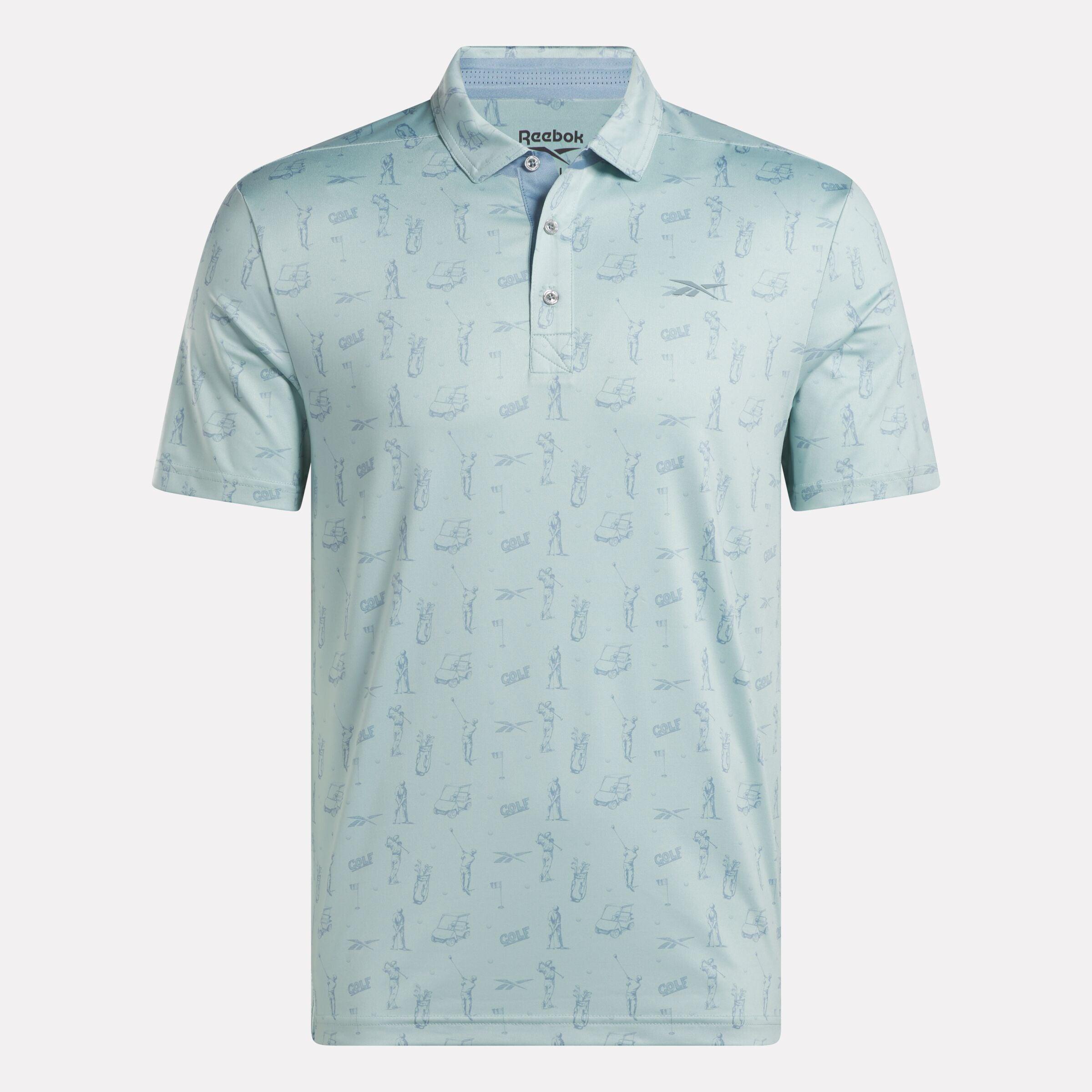 Men's Short Sleeve Tournament Etching Print Polo Shirt Male Product Image
