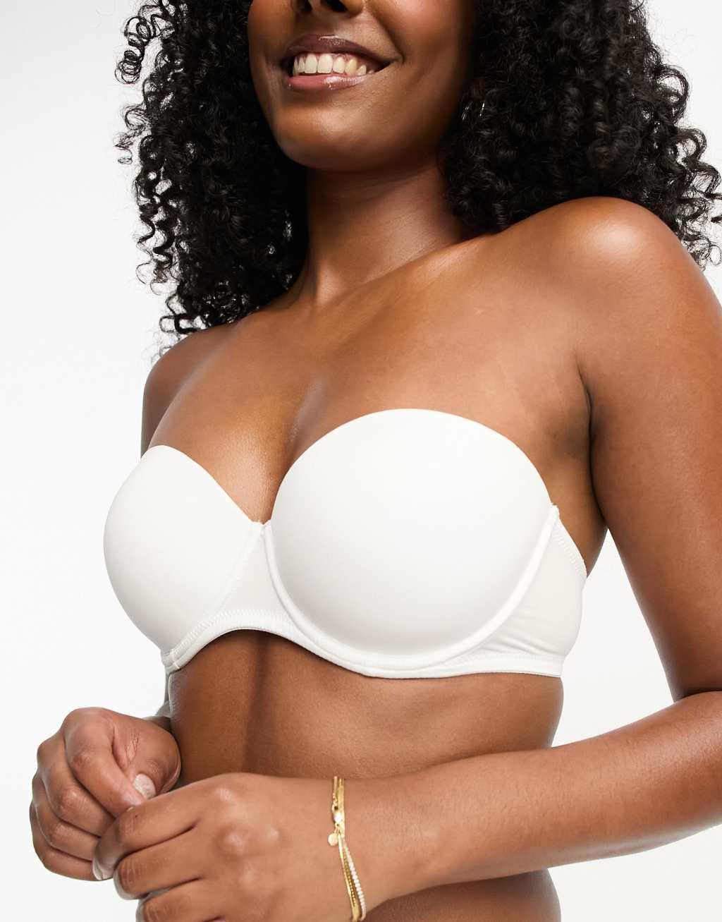 ASOS DESIGN microfiber molded multiway strapless bra Product Image