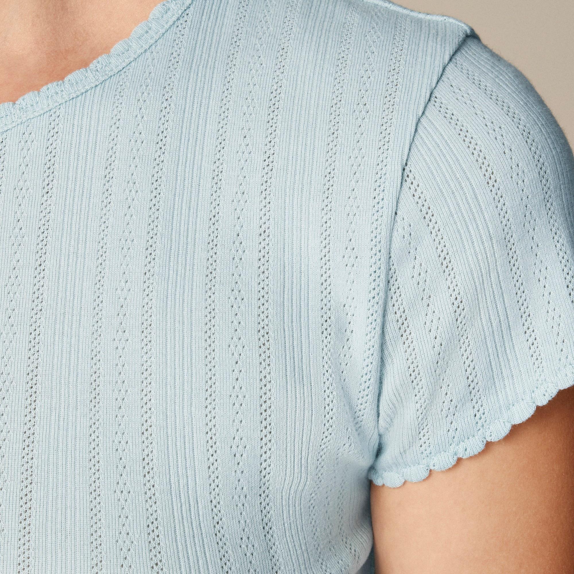Pointelle short-sleeve T-shirt Product Image