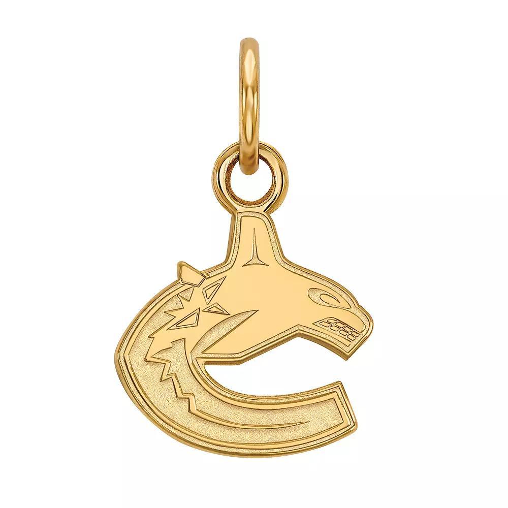 LogoArt Vancouver Canucks 14k Gold Over Silver Mini Logo Pendant, Women's, Sterling Silver Product Image