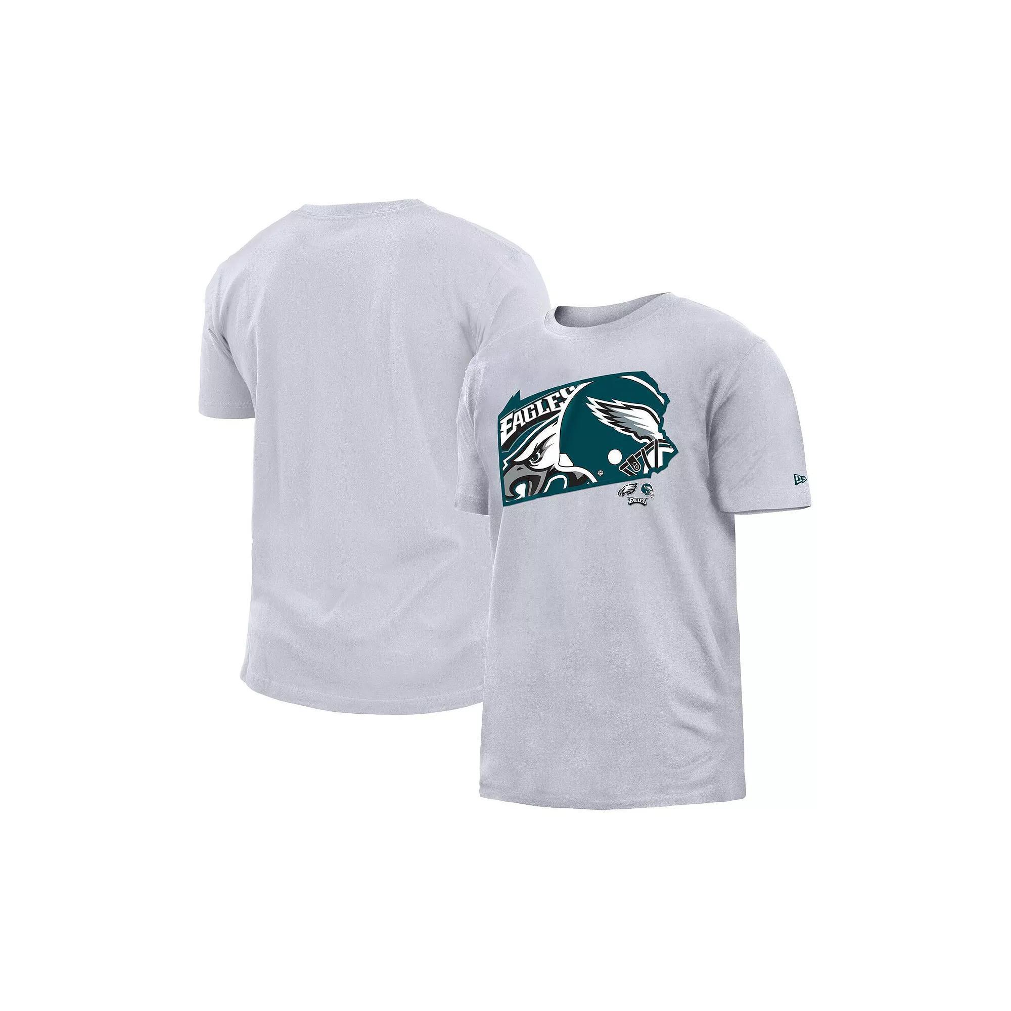 Men's New Era White Philadelphia Eagles Gameday State T-Shirt, Size: Small Product Image