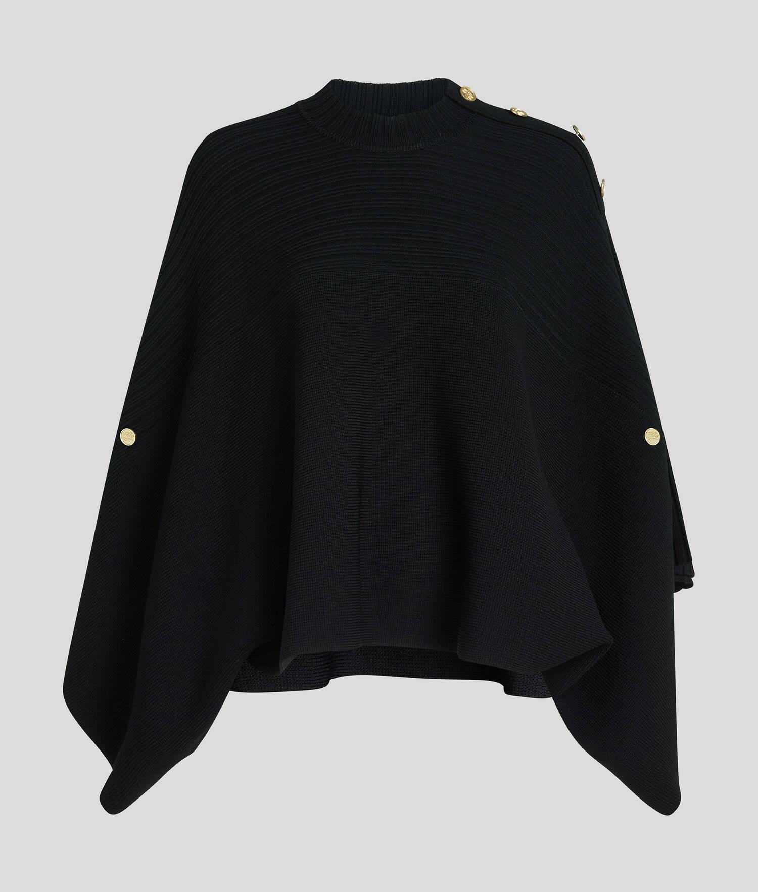 RIB-KNIT PONCHO Product Image