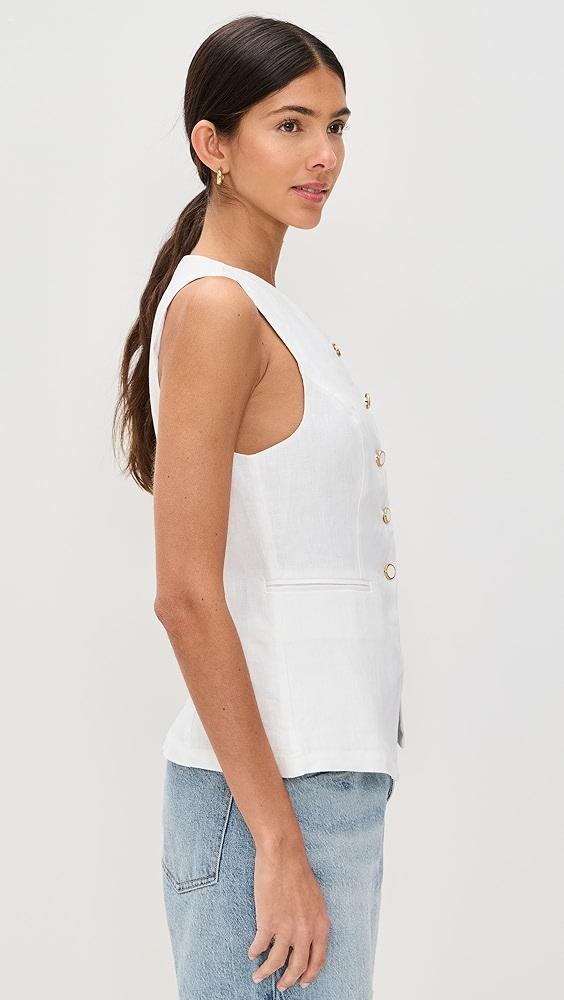 Reformation Aspen Linen Top | Shopbop Product Image