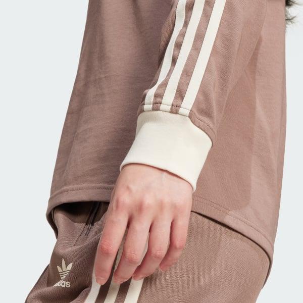 adidas Adicolor 3-Stripes Regular Long Sleeve Tee Black S Womens Product Image