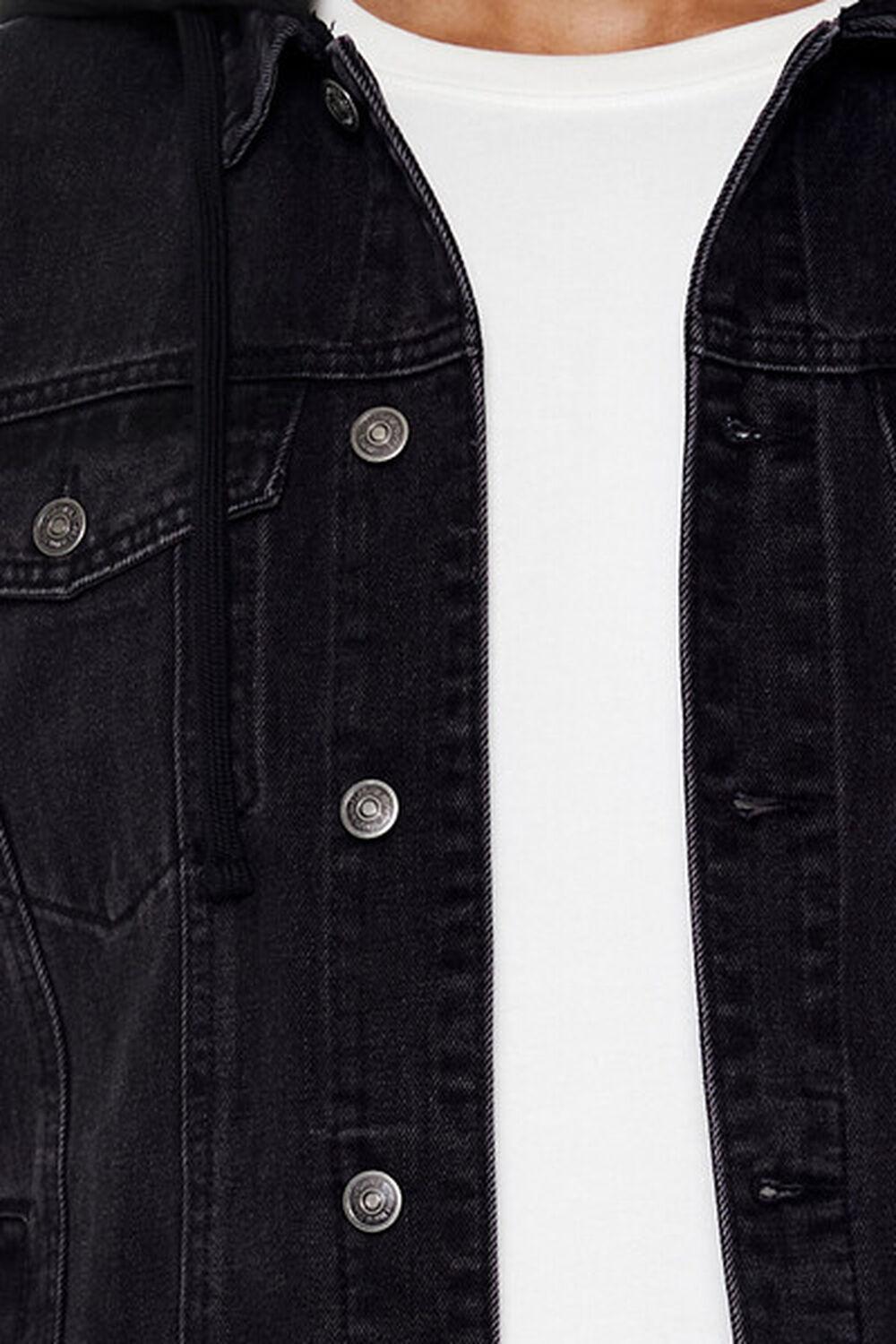 Hooded Denim Trucker Jacket | Forever 21 Product Image