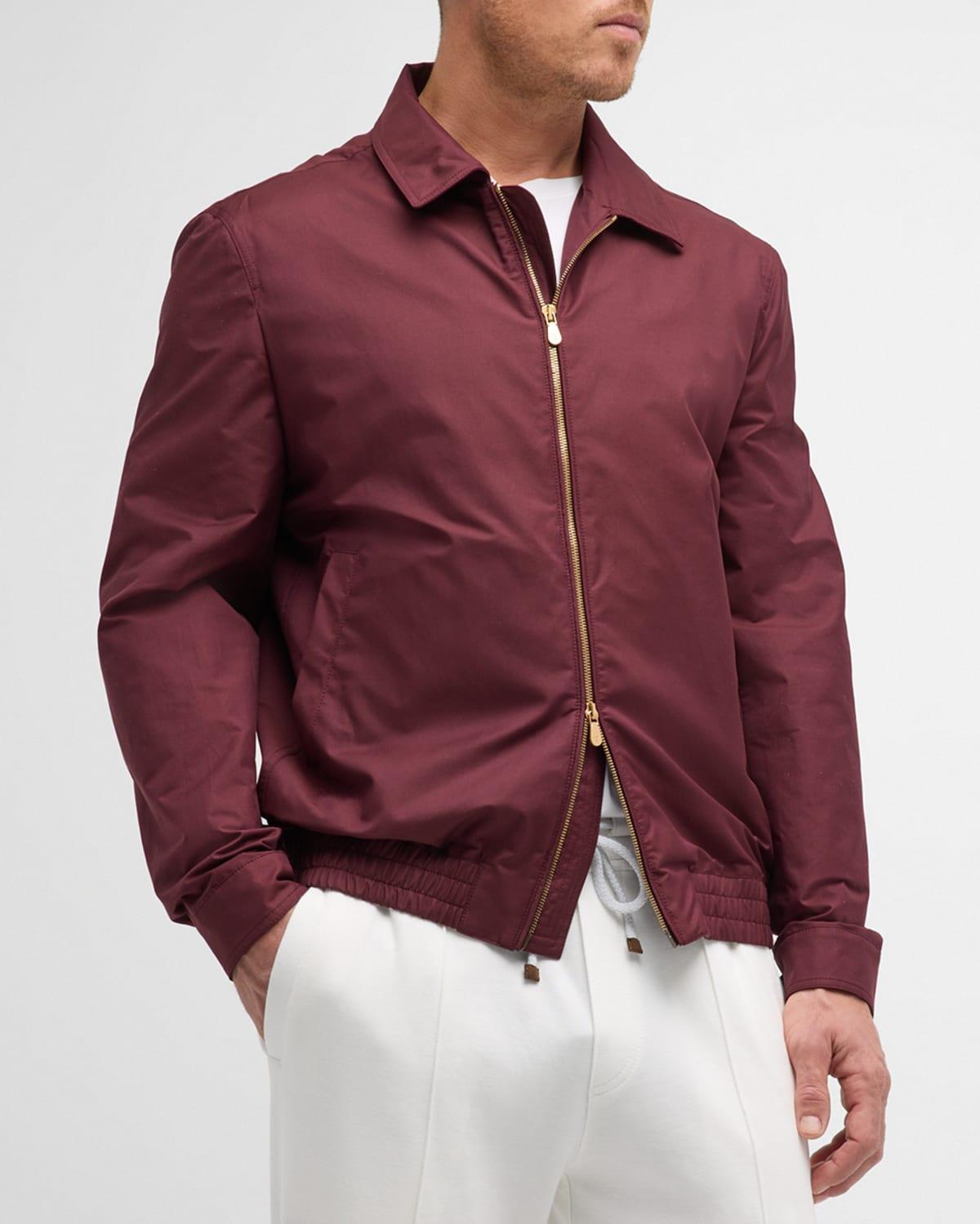 Men's Cotton-Polyester Bomber Jacket Product Image