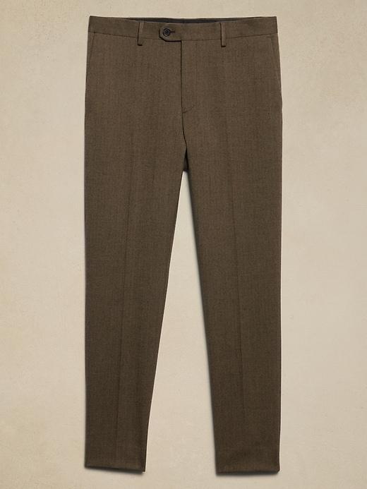 Tailored-Fit Flannel Herringbone Suit Trouser Product Image