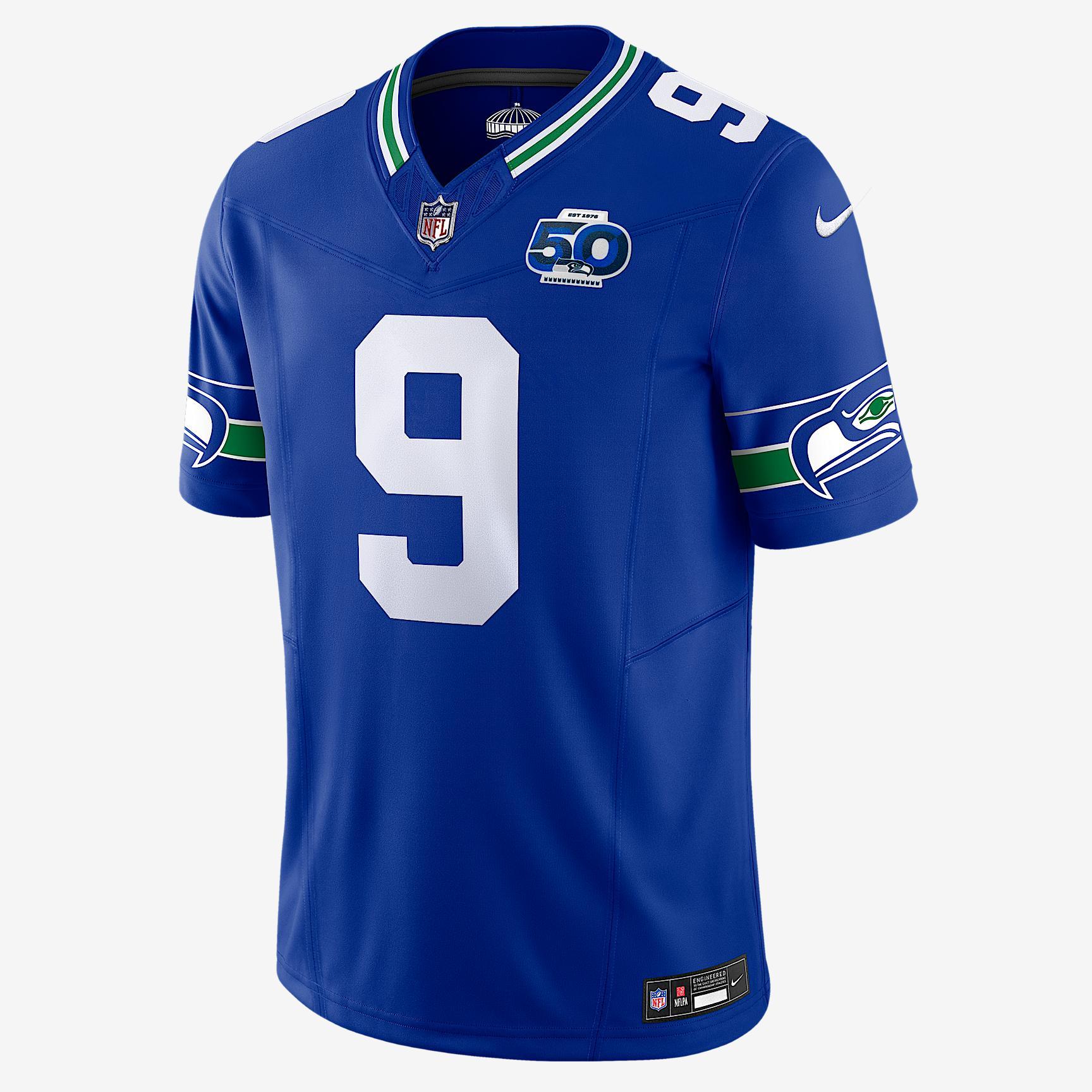 Kenneth Walker III Seattle Seahawks 50th Anniversary Nike Men's Dri-FIT NFL Limited Jersey Product Image