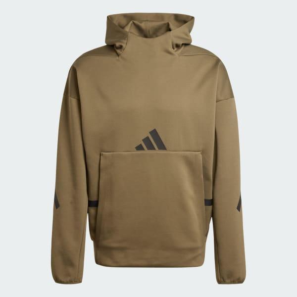 adidas Z.N.E. Hoodie Olive Strata S Mens Product Image