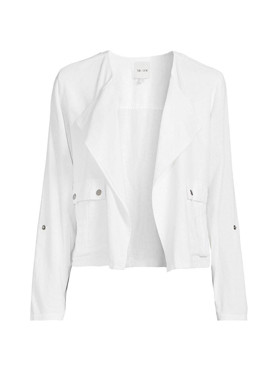 Womens Rumba Linen Moto Jacket Product Image