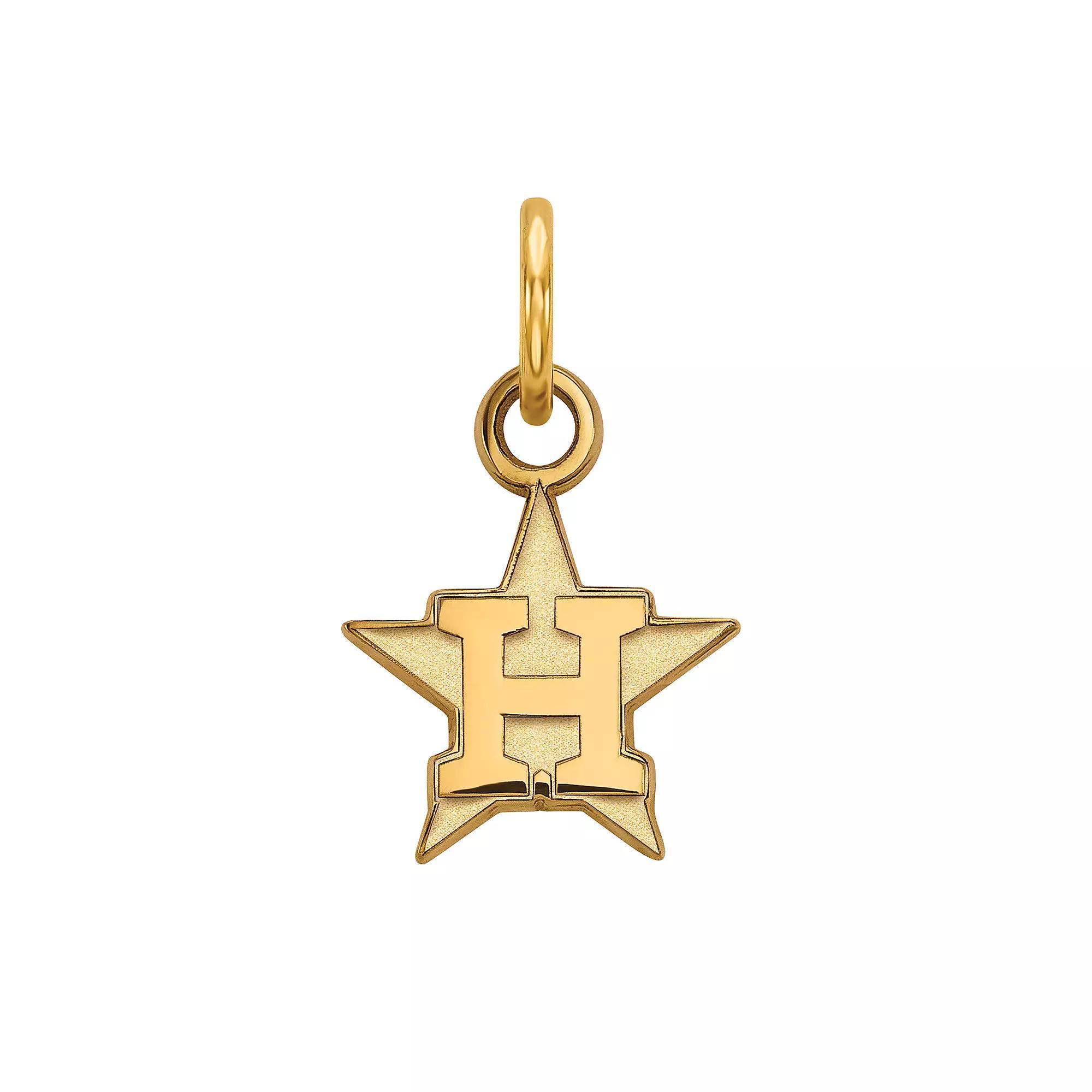LogoArt 10k Gold Houston Astros Pendant, Women's, Size: 15 mm Product Image
