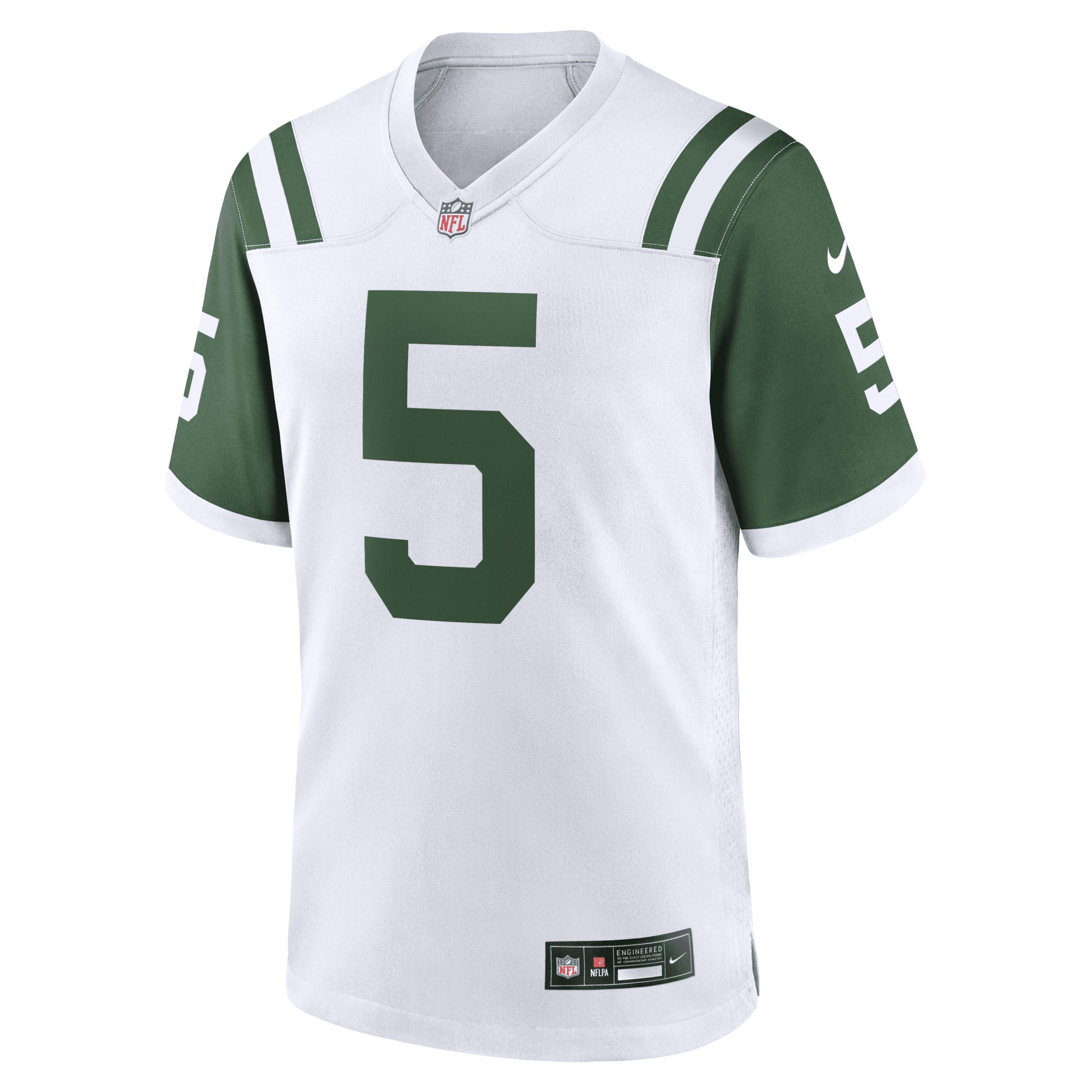 Men's Nike Garrett Wilson White New York Jets Classic Alternate Game Jersey, Size: Small Product Image