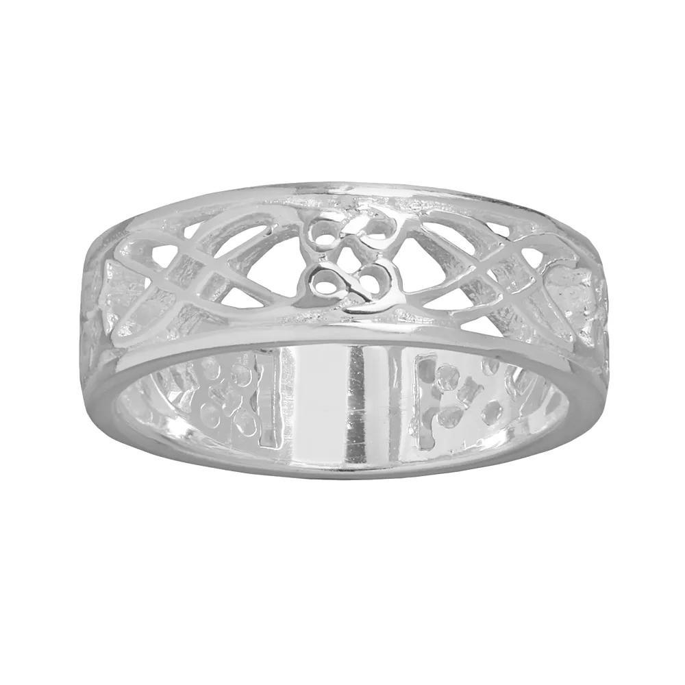 Silver Plated Filigree Ring, Women's, Size: 7 Product Image