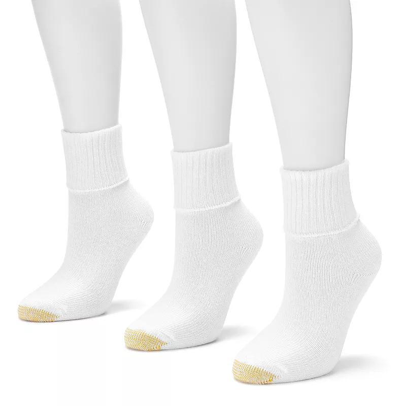 Womens GOLDTOE 3-pack Bermuda Turn Cuff Socks Product Image