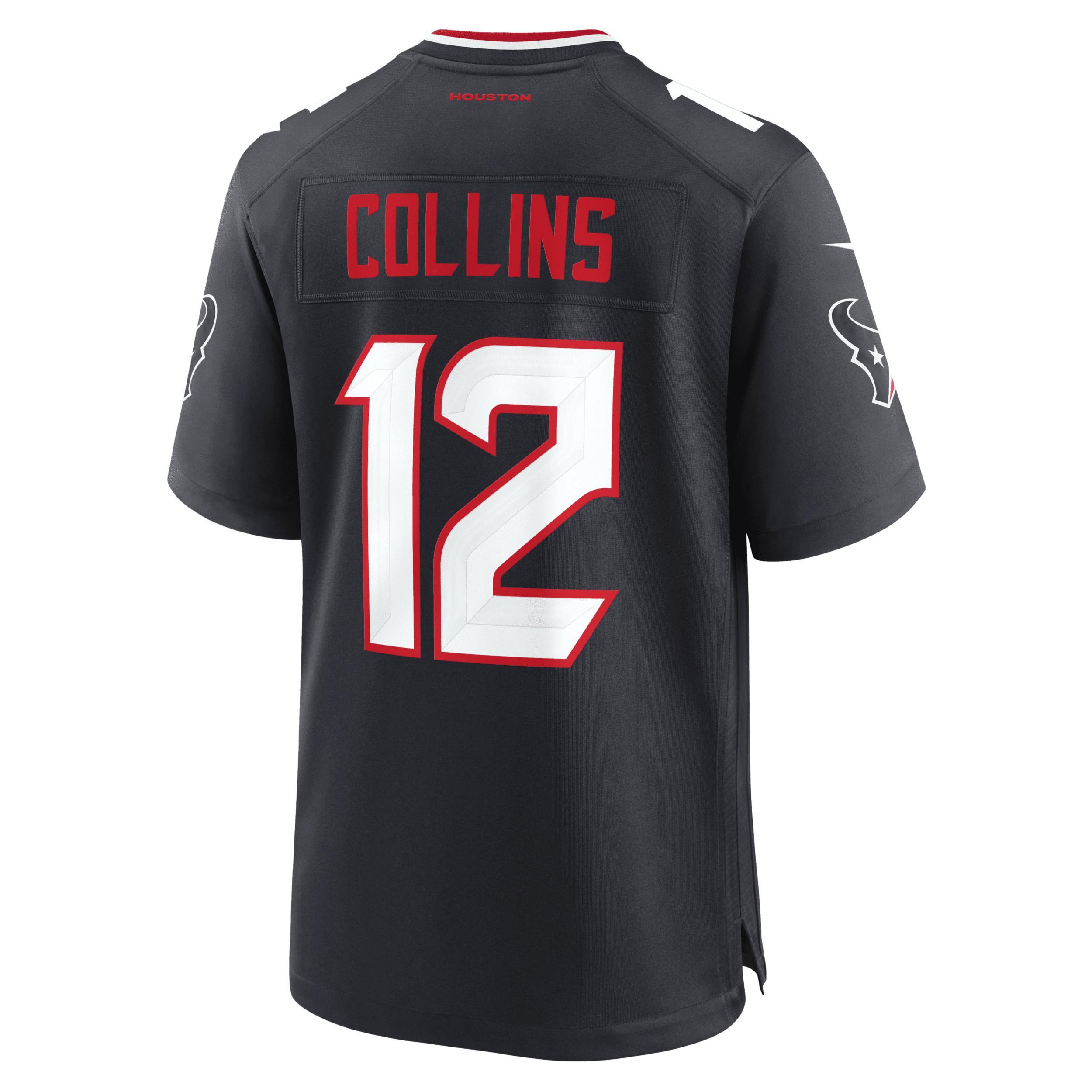 Men's Nike Nico Collins Navy Houston Texans Game Jersey, Size: Large, Blue Product Image