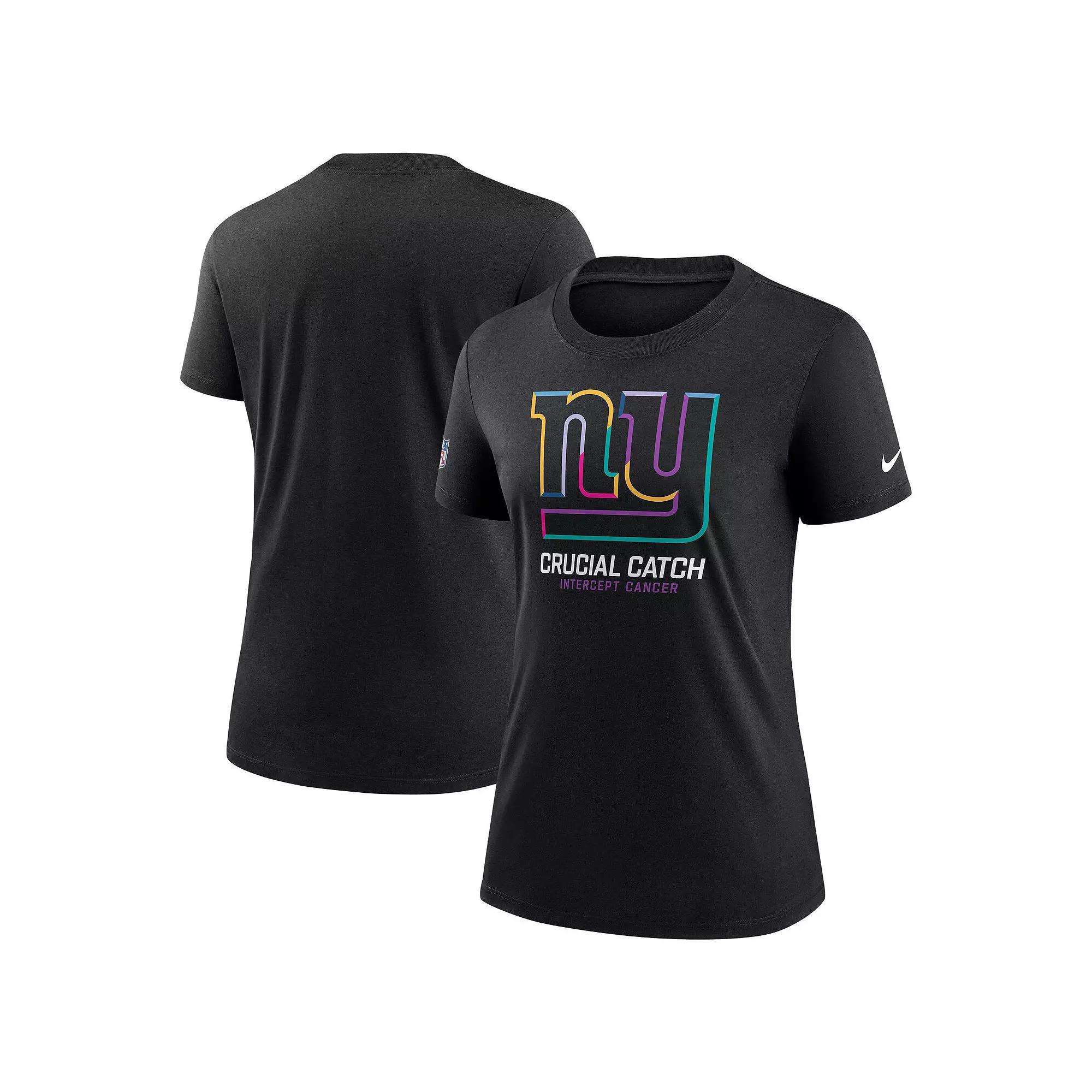 Women's Nike  Black New York Giants 2024 NFL Crucial Catch Tri-Blend T-Shirt, Size: 2XL Product Image