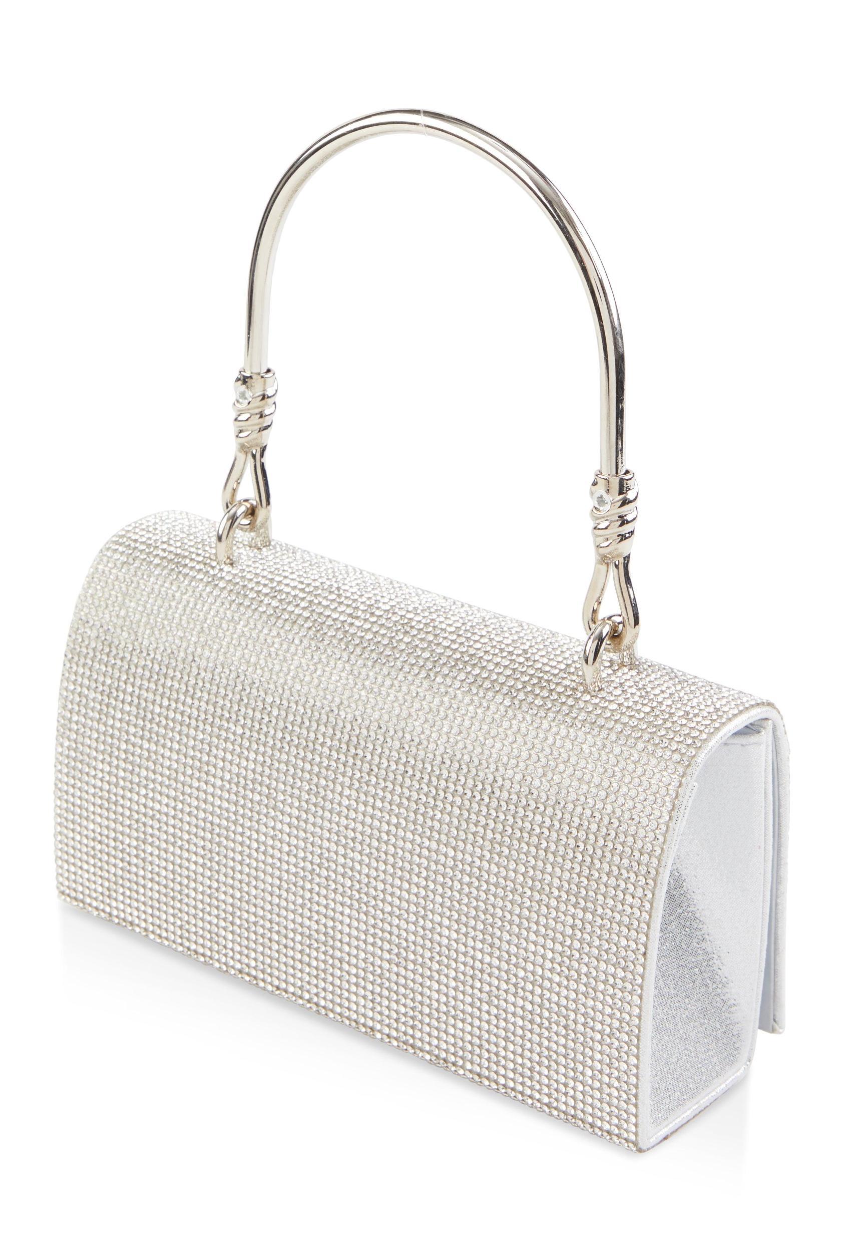 Womens Rhinestone Fringe Mini Purse Product Image