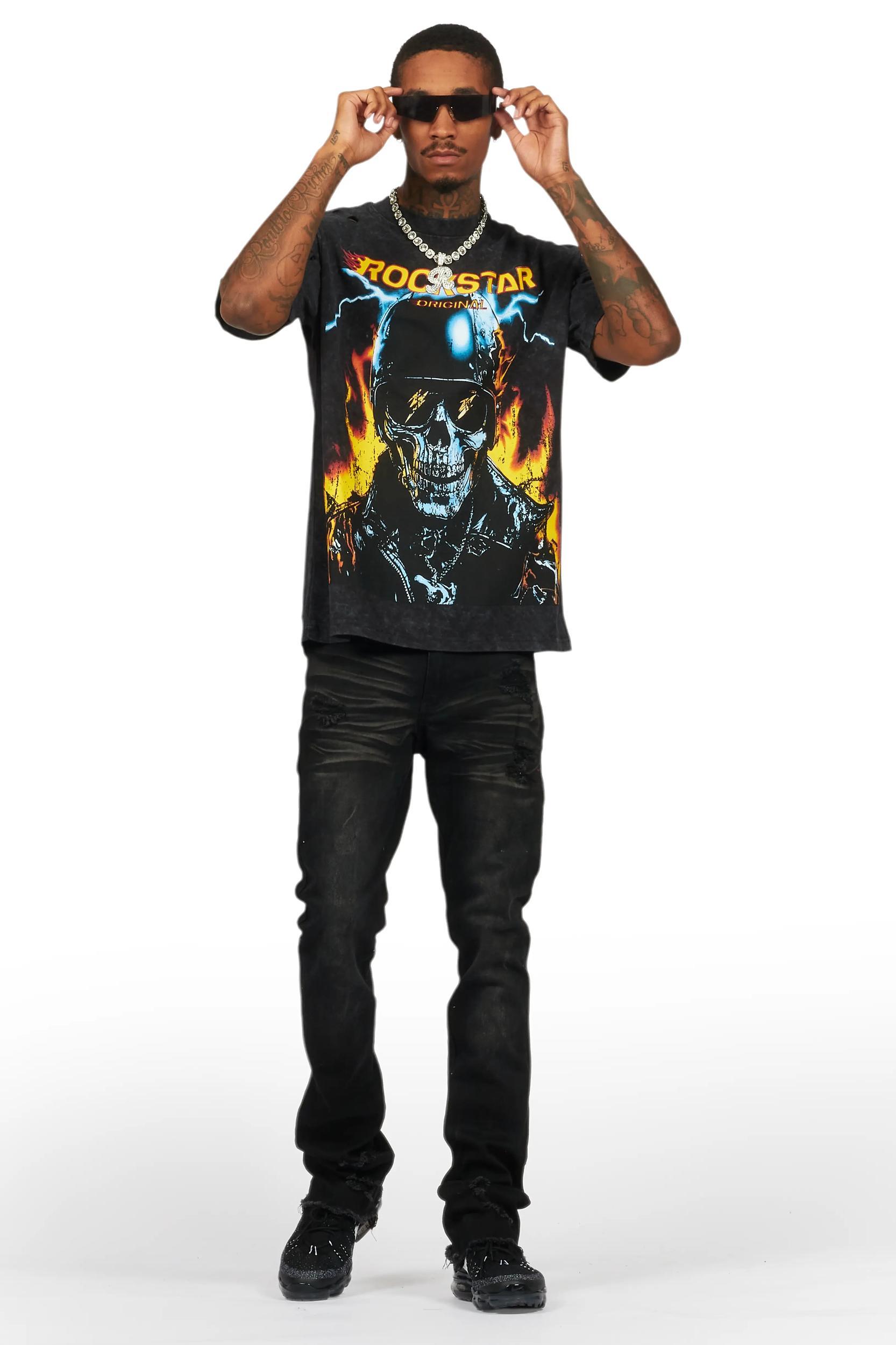 Jazzmyne Vintage Black Oversized T-Shirt Female Product Image