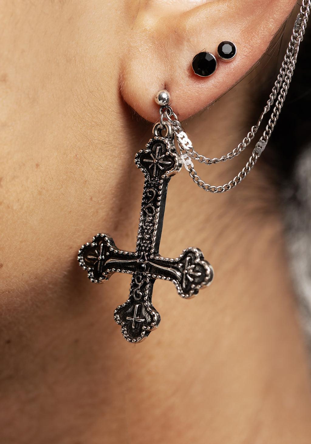 Crux Chain Cuff Earrings Product Image