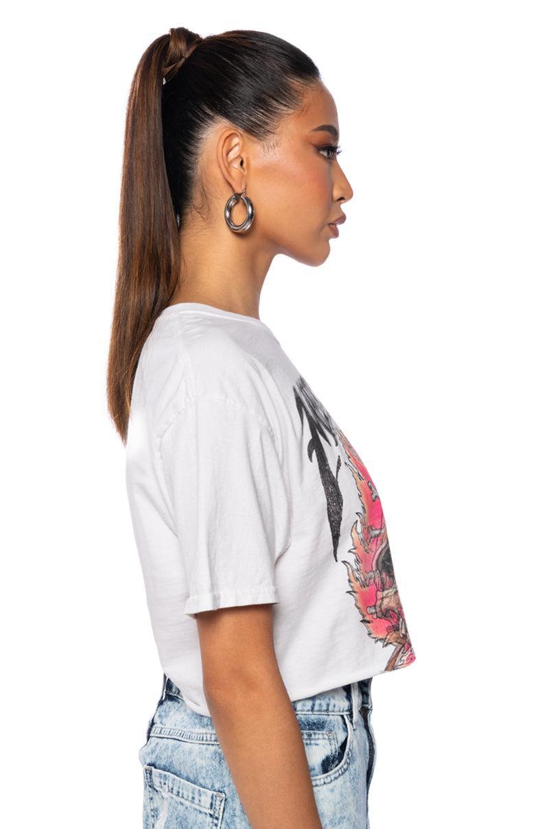 METALLICA FLORAL SKULL CROPPED T SHIRT Product Image