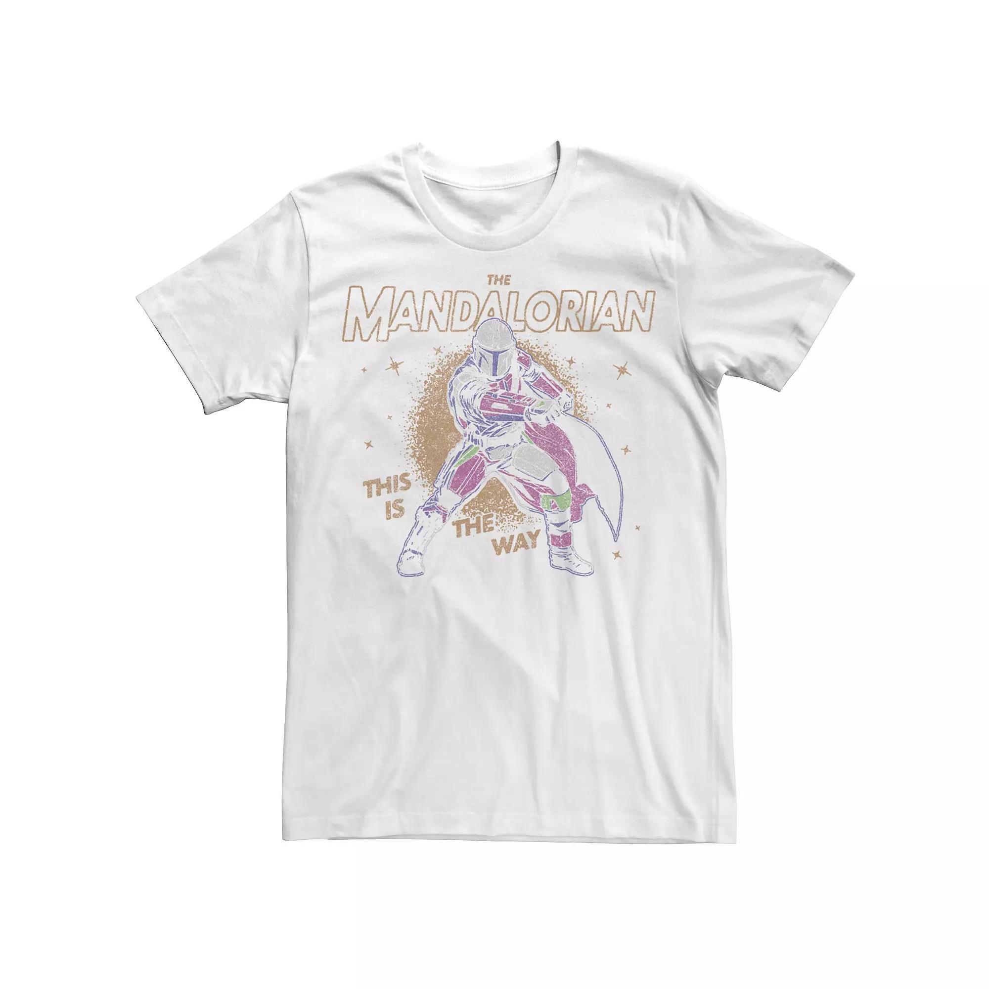 Men's Star Wars The Mandalorioan Dark Mando Comic Poster Tee, Size: Small, Grey Product Image