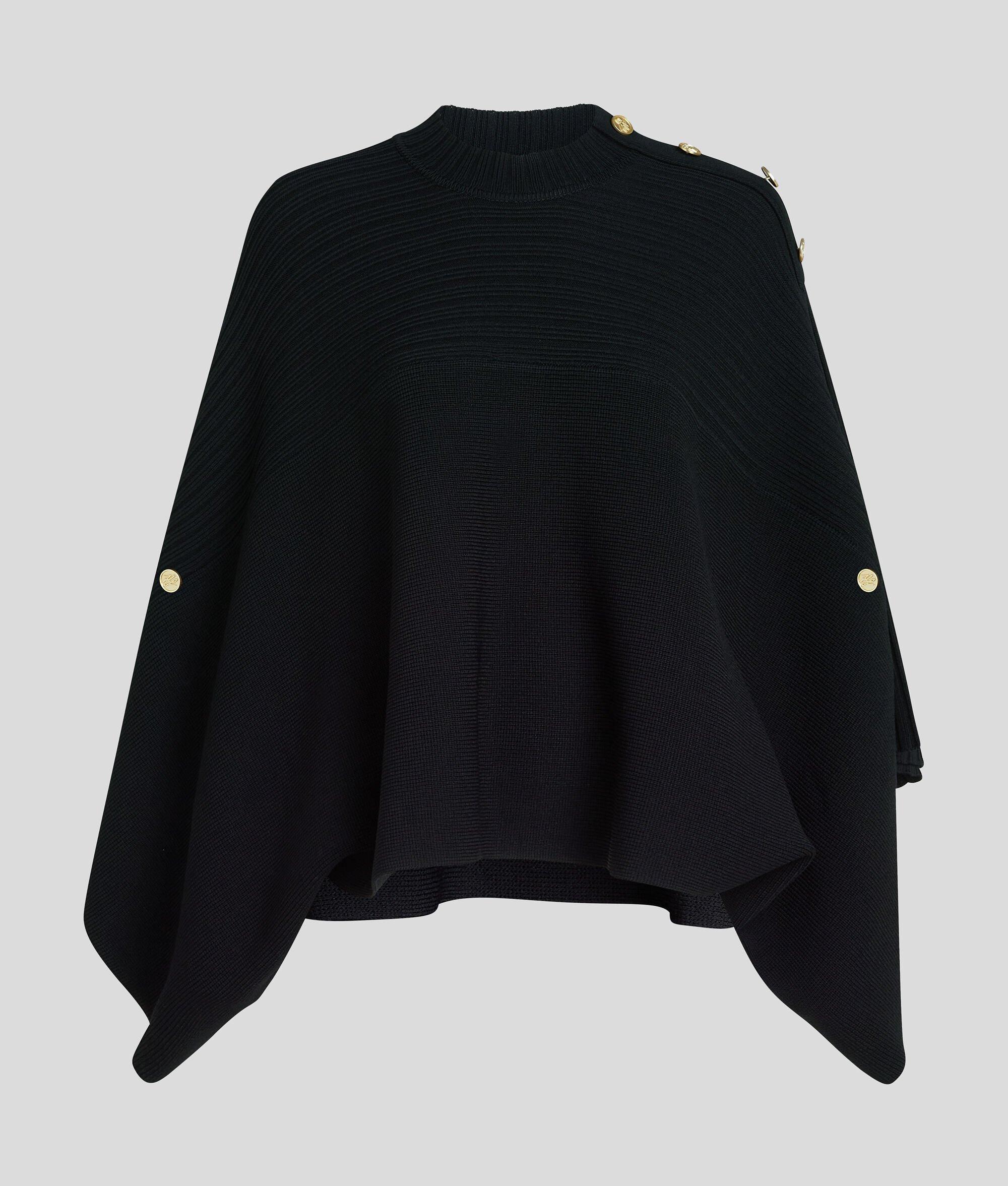 RIB-KNIT PONCHO Product Image