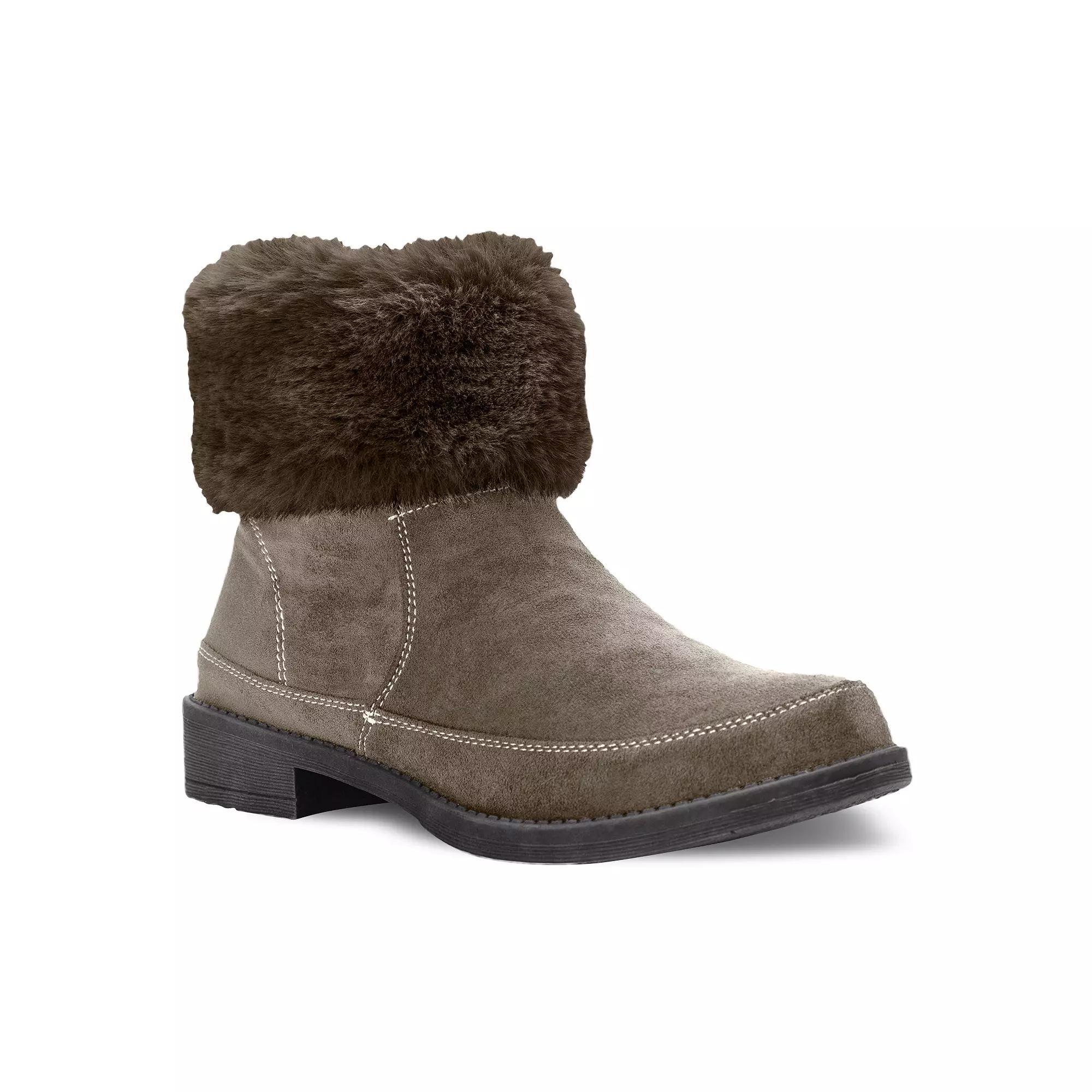 Propet Tabitha Women's Faux Fur Ankle Boots, Size: 7.5 Wide, Smoked Brown Product Image