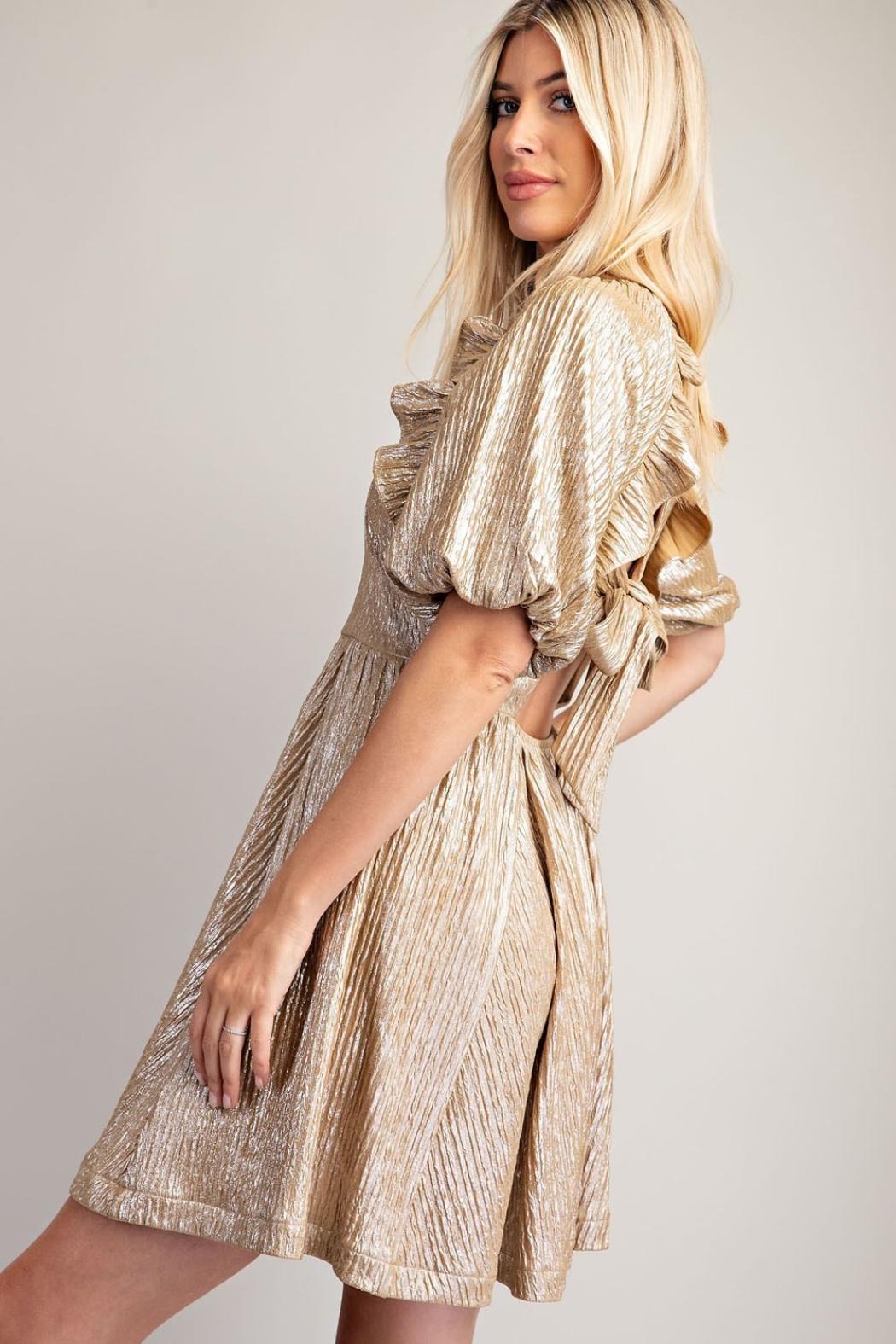 Puff Slv Lurex Dress Product Image