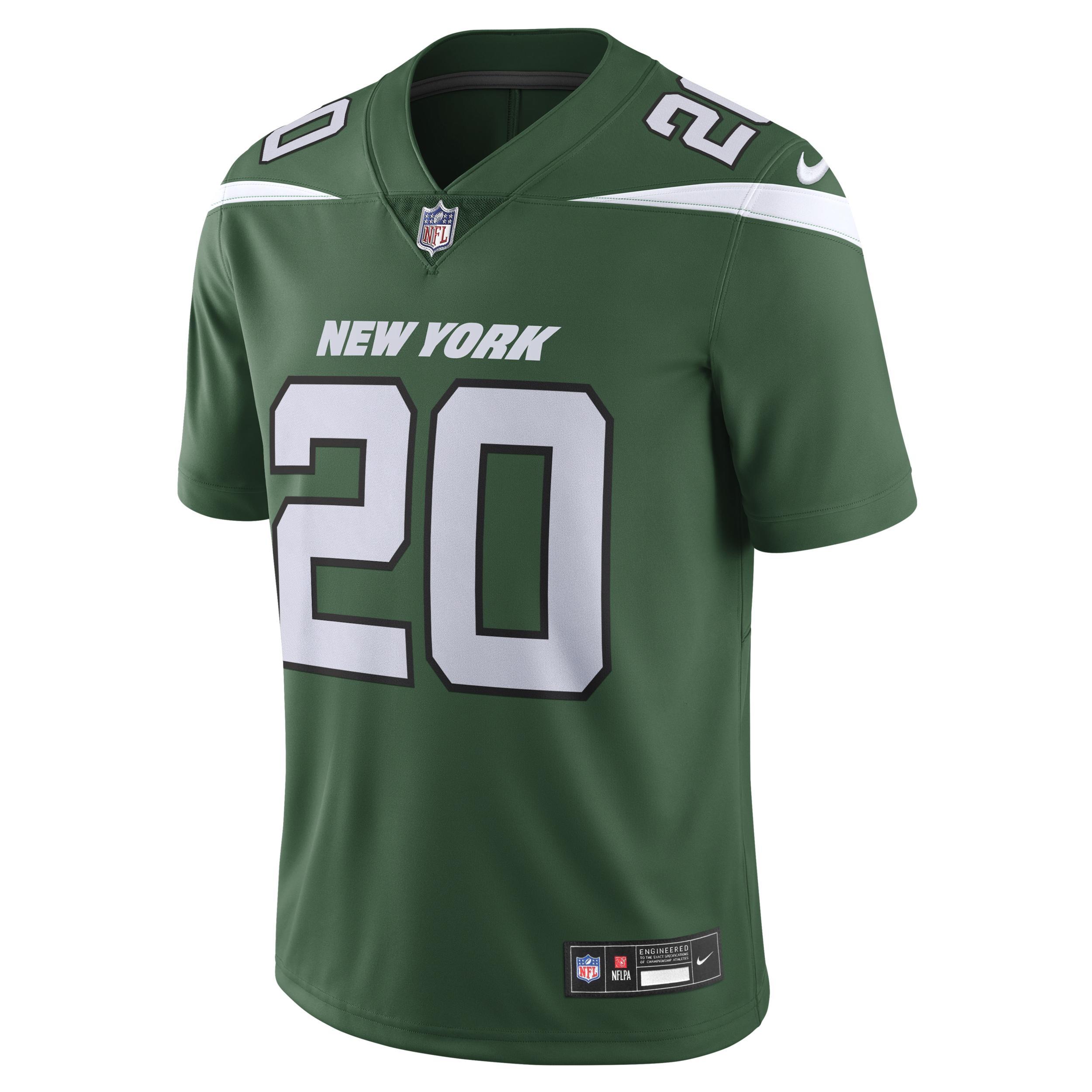 Men's Nike Breece Hall Gotham Green New York Jets Vapor Untouchable Limited Jersey, Size: 3XL Product Image