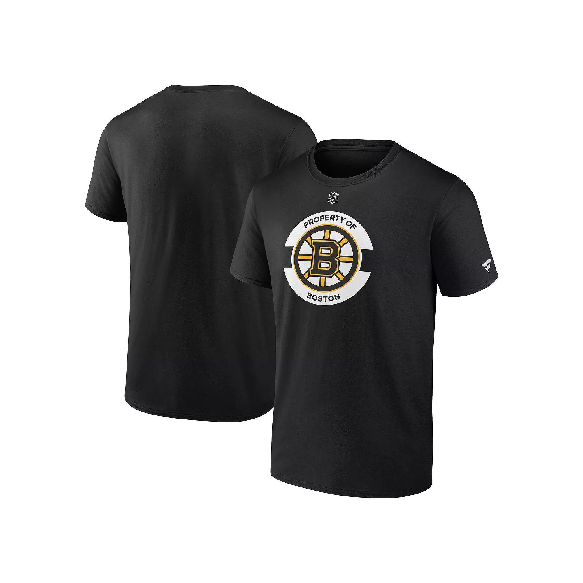 Men's Fanatics Black Boston Bruins Authentic Pro Core Secondary T-Shirt, Size: Medium Product Image